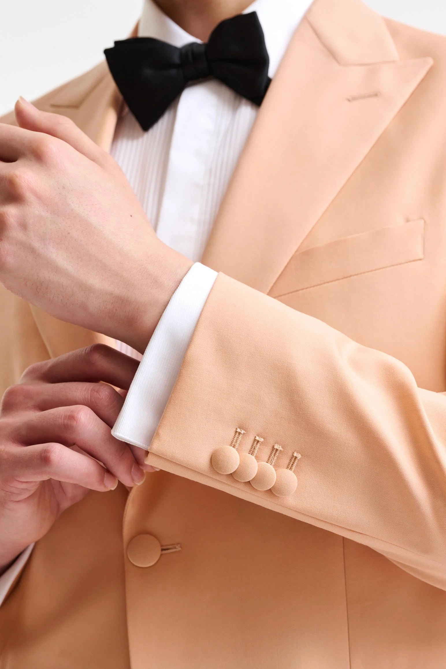 Peach Wool Super 100's Soho Tuxedo Freestyle - Image 2