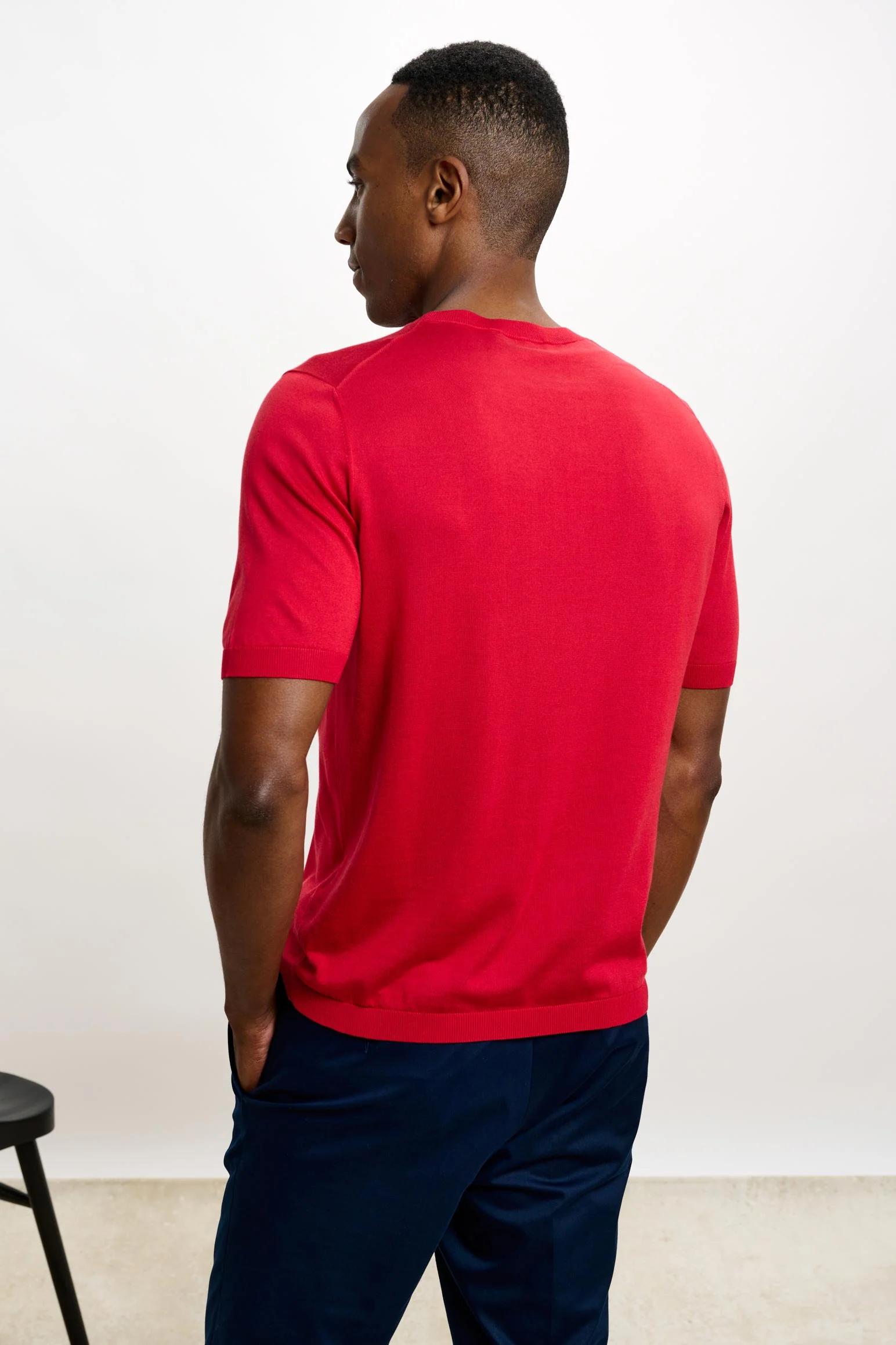 Carmine Silk Penryn Short Sleeve Sweater - Image 3