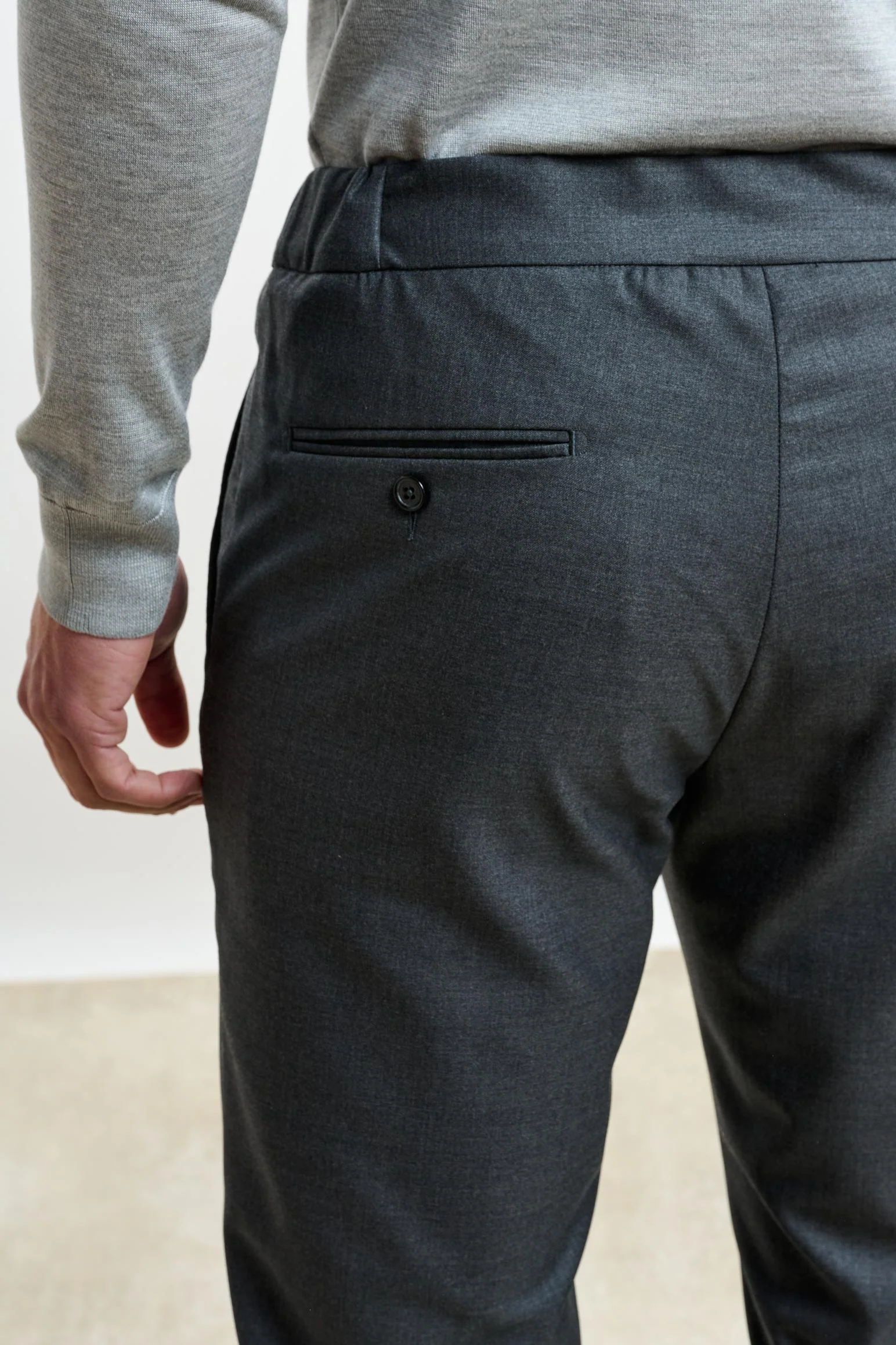 Grey Perth Drawstring Trousers Eton - Image 3