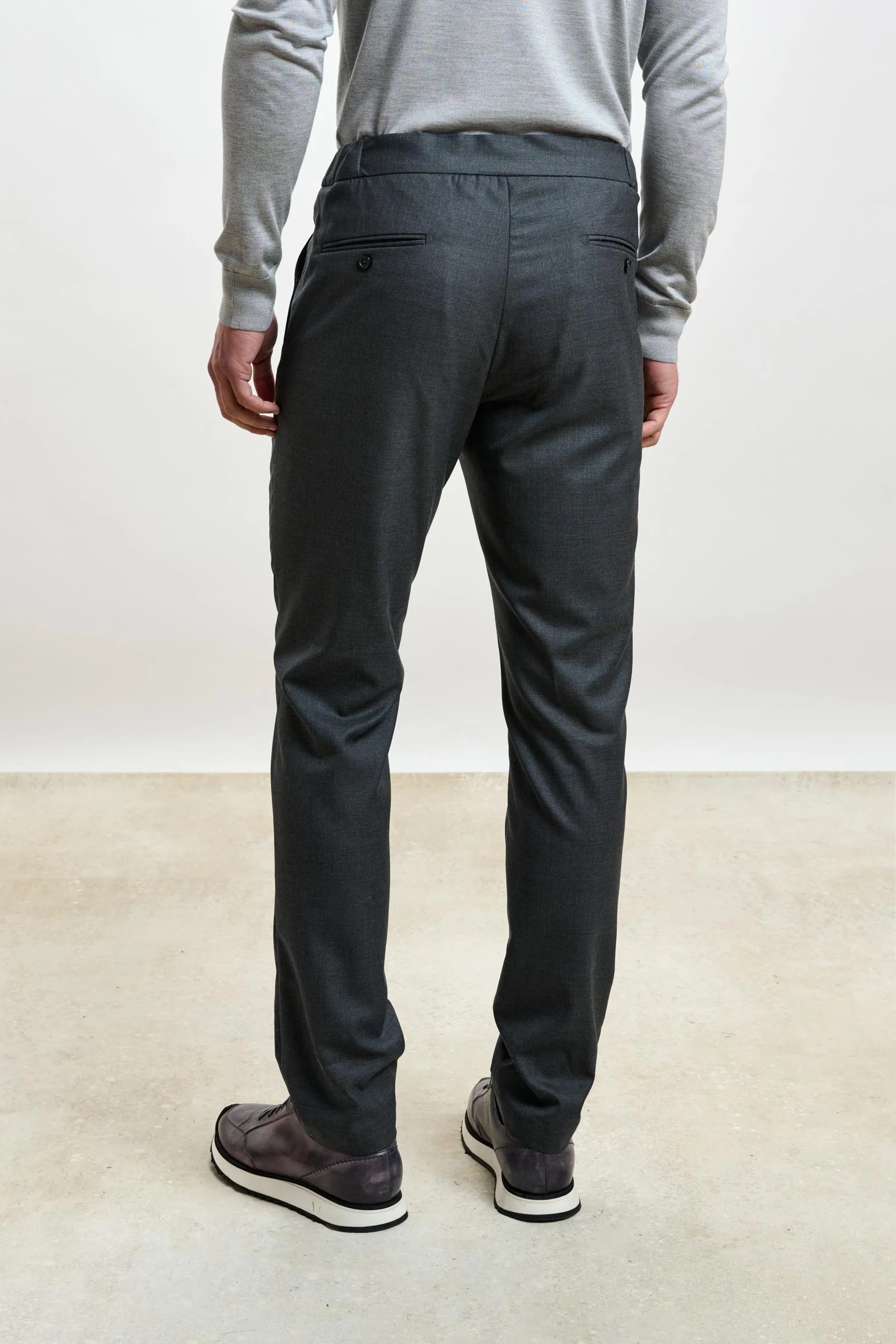 Grey Perth Drawstring Trousers Eton - Image 4