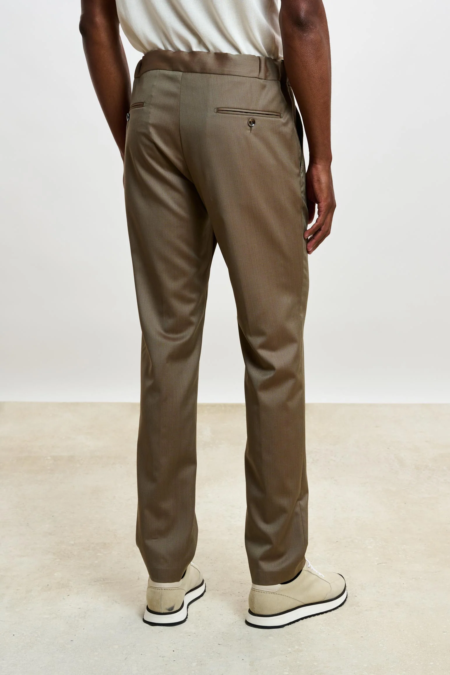 Solaro Brown Perth Drawstring Trousers Image - Image 4