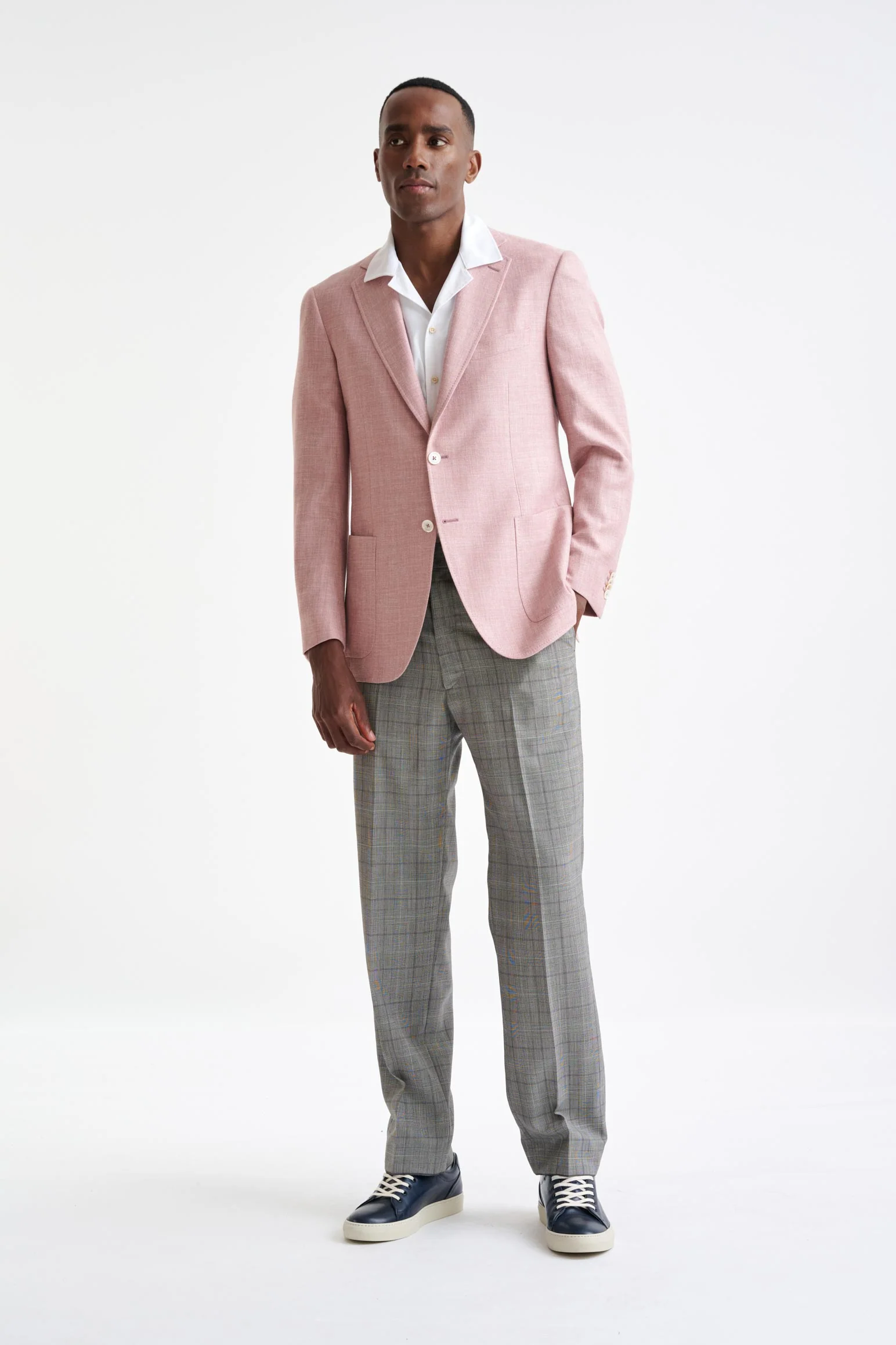 Pink Silk & Linen Soho Jacket Amalfi Trend