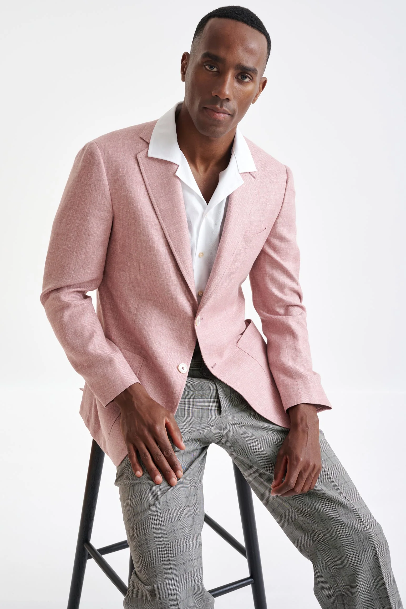 Pink Silk & Linen Soho Jacket Amalfi Trend - Image 7