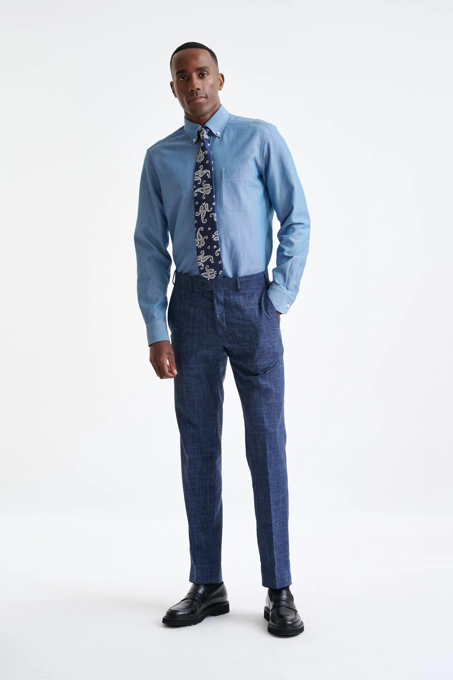 Plain Dark Grey 100% Cotton Structured Formal Shirt - Image 5