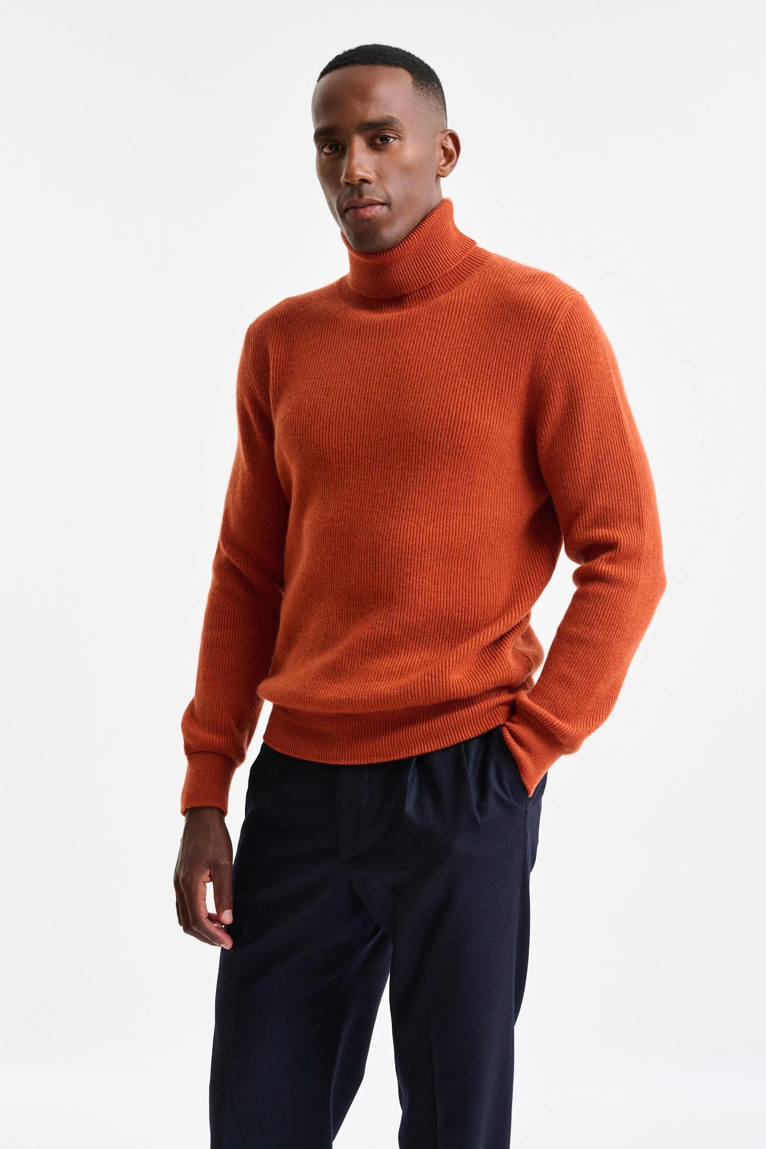 Potters Clay Cashmere Rochester Rollneck Knitwear