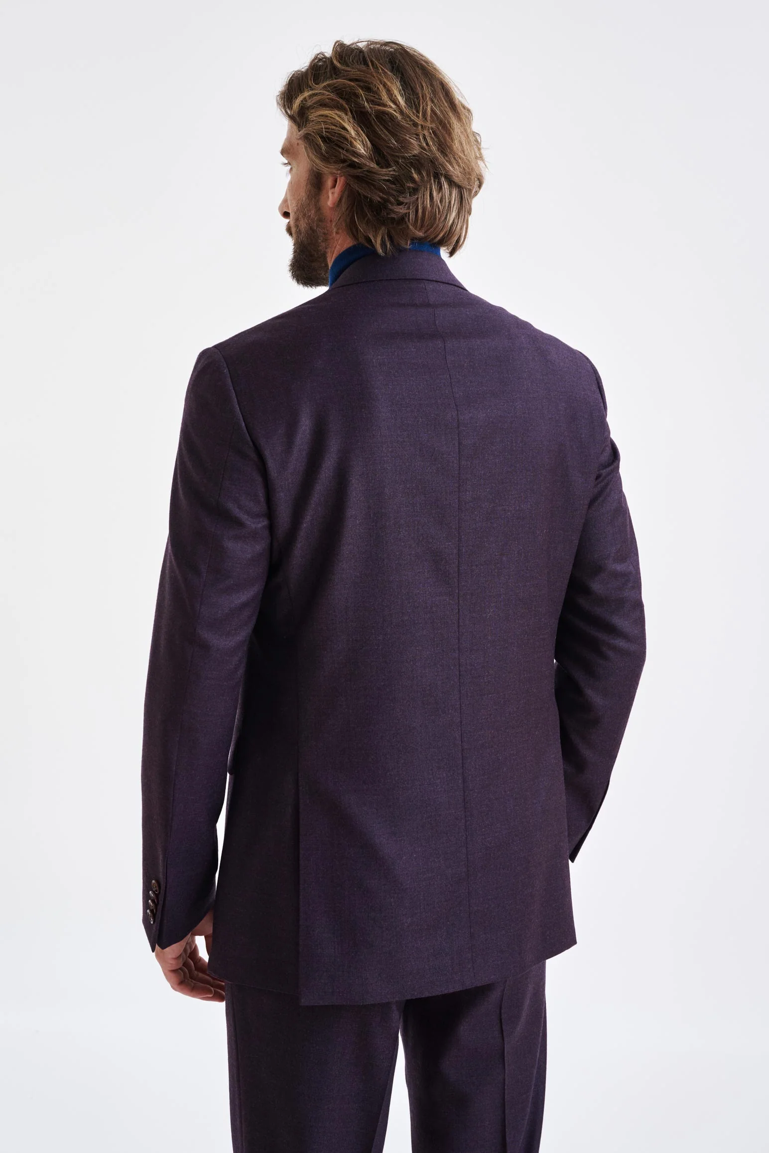 Purple Super 130's Wool Soho Suit Hybrid - Image 10