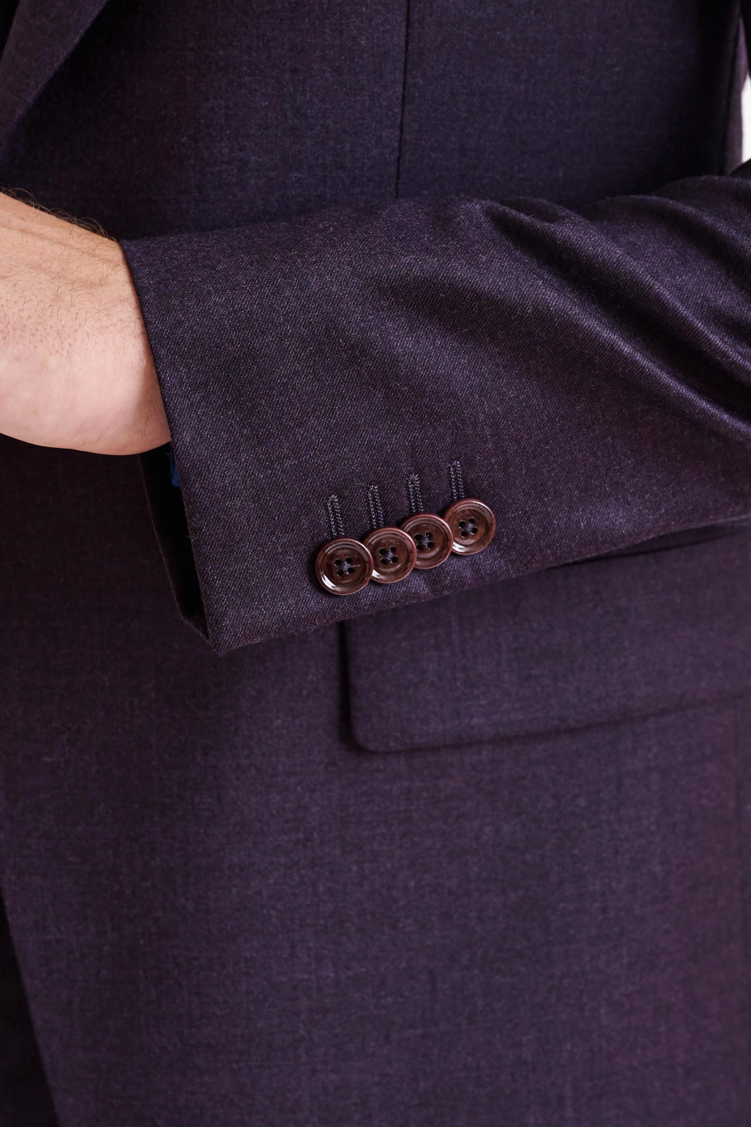 Purple Super 130's Wool Soho Suit Hybrid - Image 2