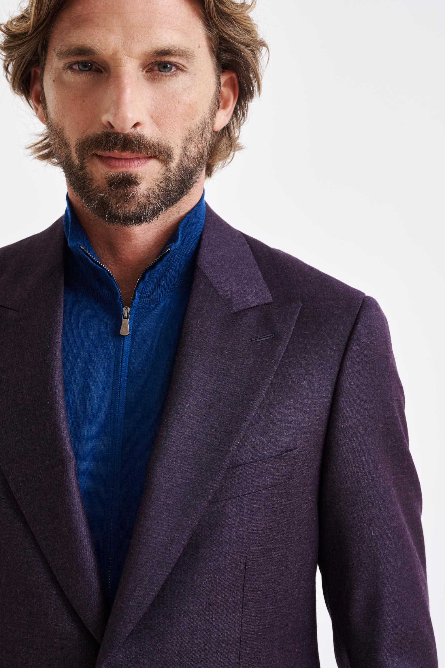 Purple Super 130's Wool Soho Suit Hybrid - Image 7