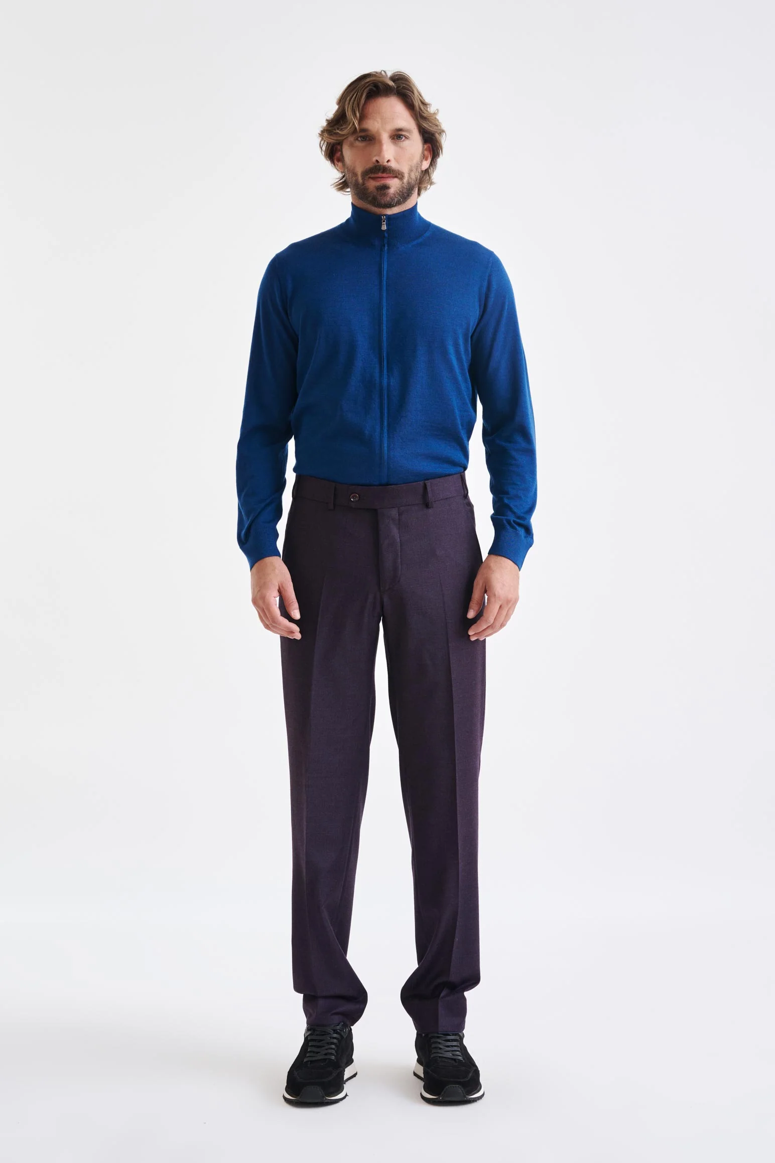 Purple Super 130's Wool Soho Suit Hybrid - Image 8