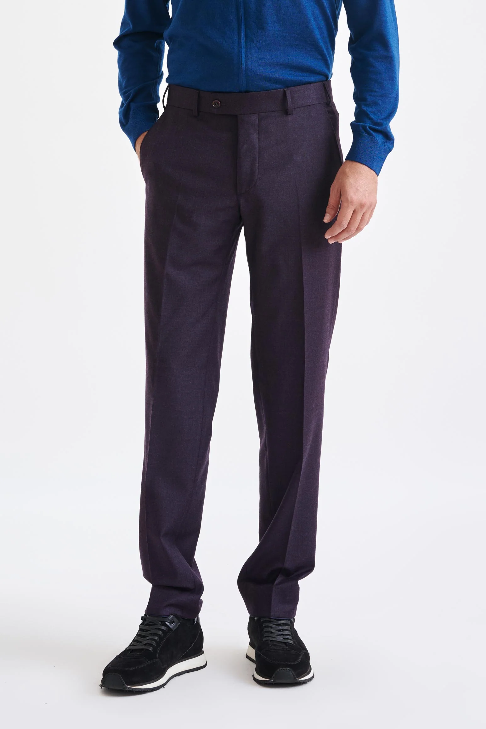 Purple Super 130's Wool Soho Suit Hybrid - Image 9