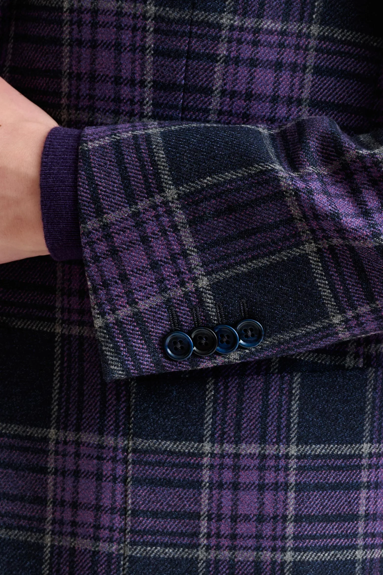 Purple Wool & Cashmere Kenton Jacket Escape - Image 2