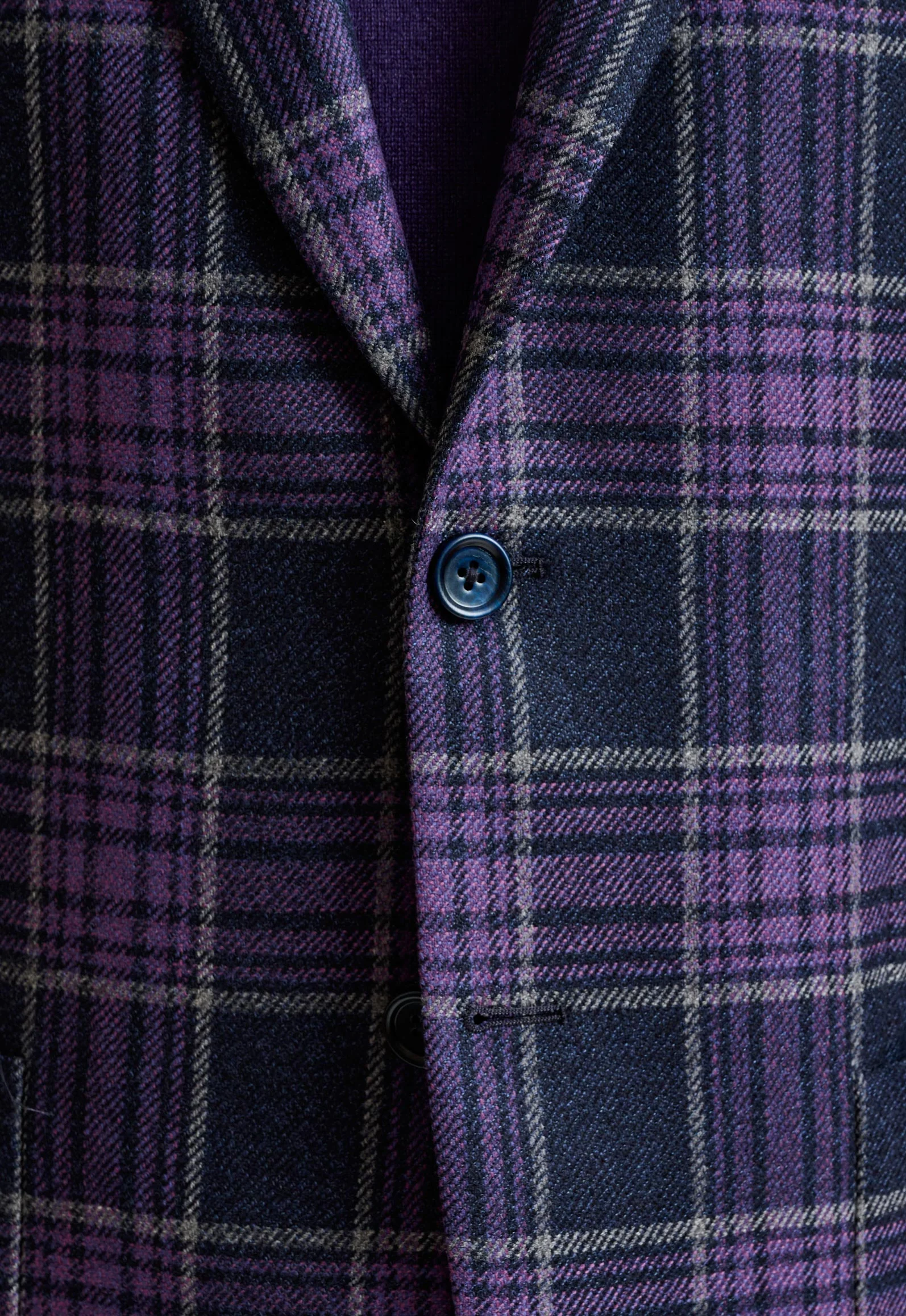 Purple Wool & Cashmere Kenton Jacket Escape - Image 3