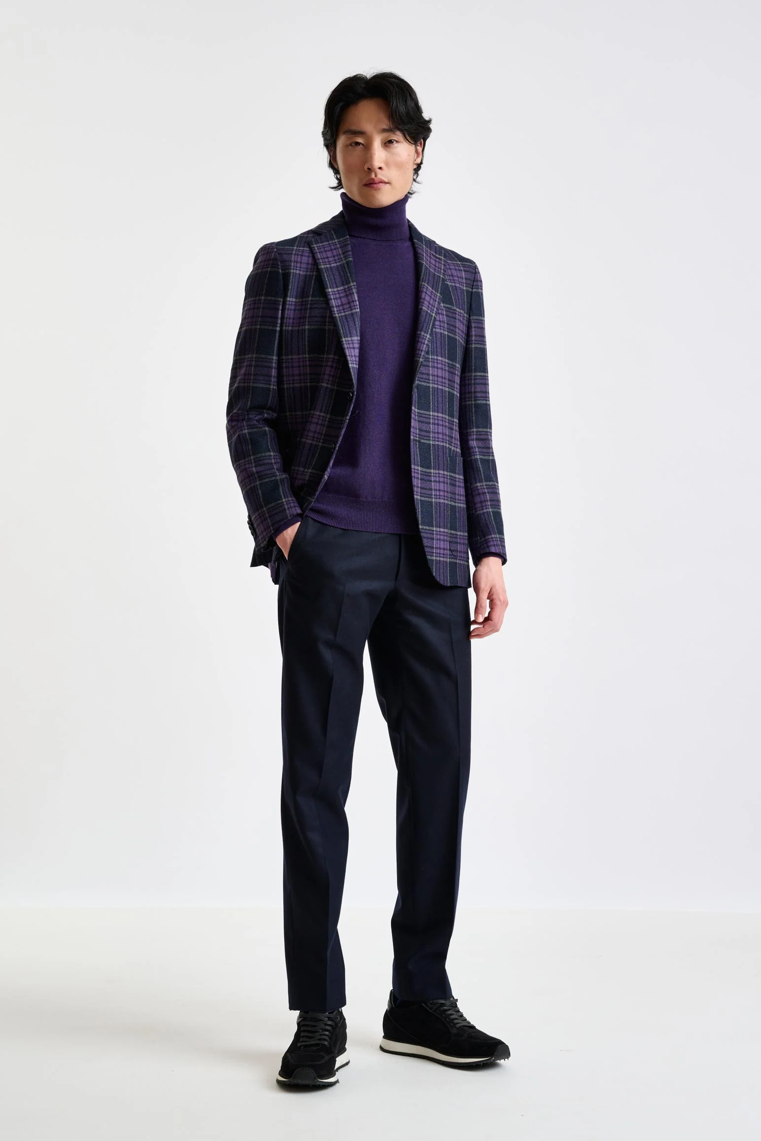 Purple Wool & Cashmere Kenton Jacket Escape - Image 6