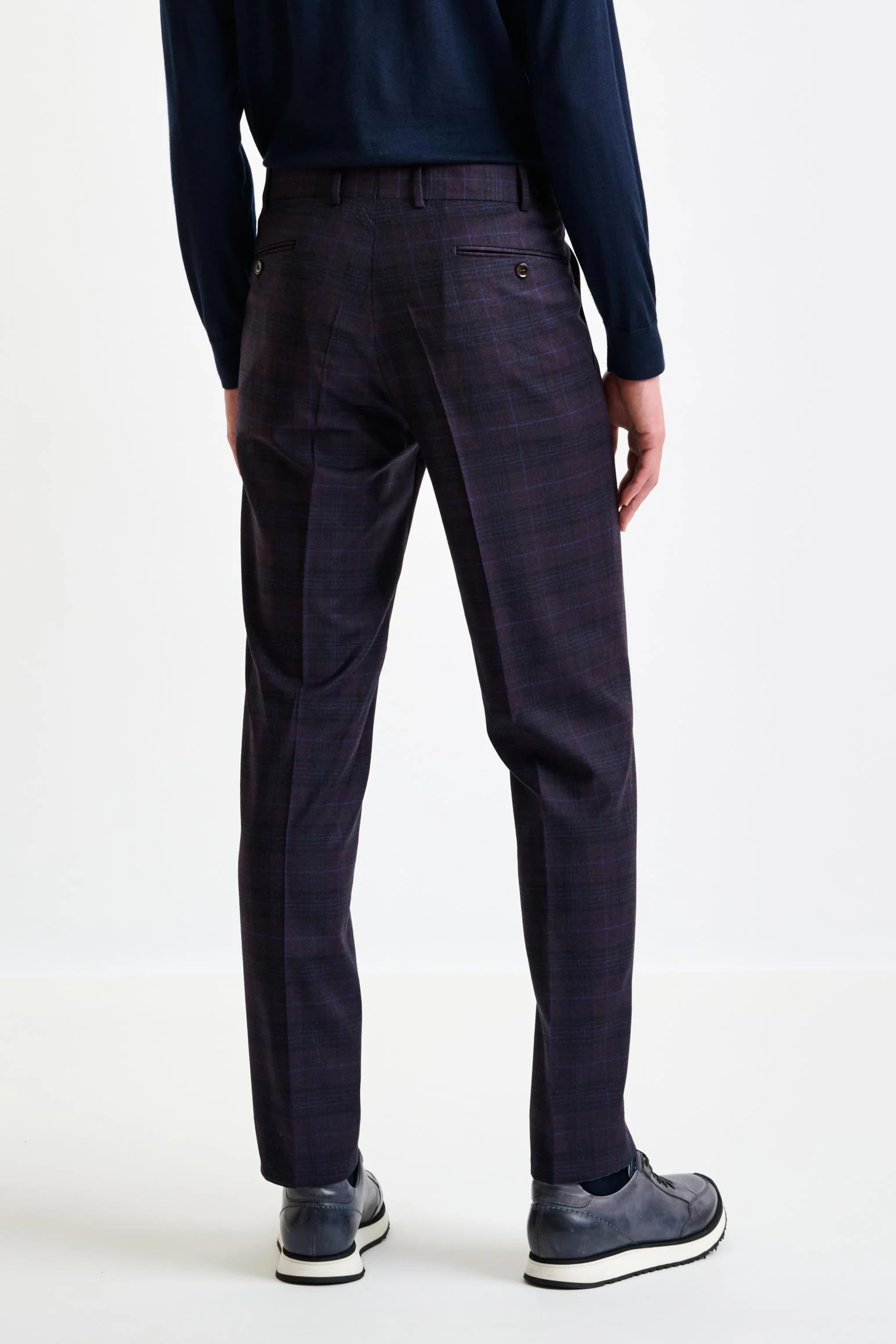 Purple Super 130's Wool Farley Trousers Hybrid - Image 4