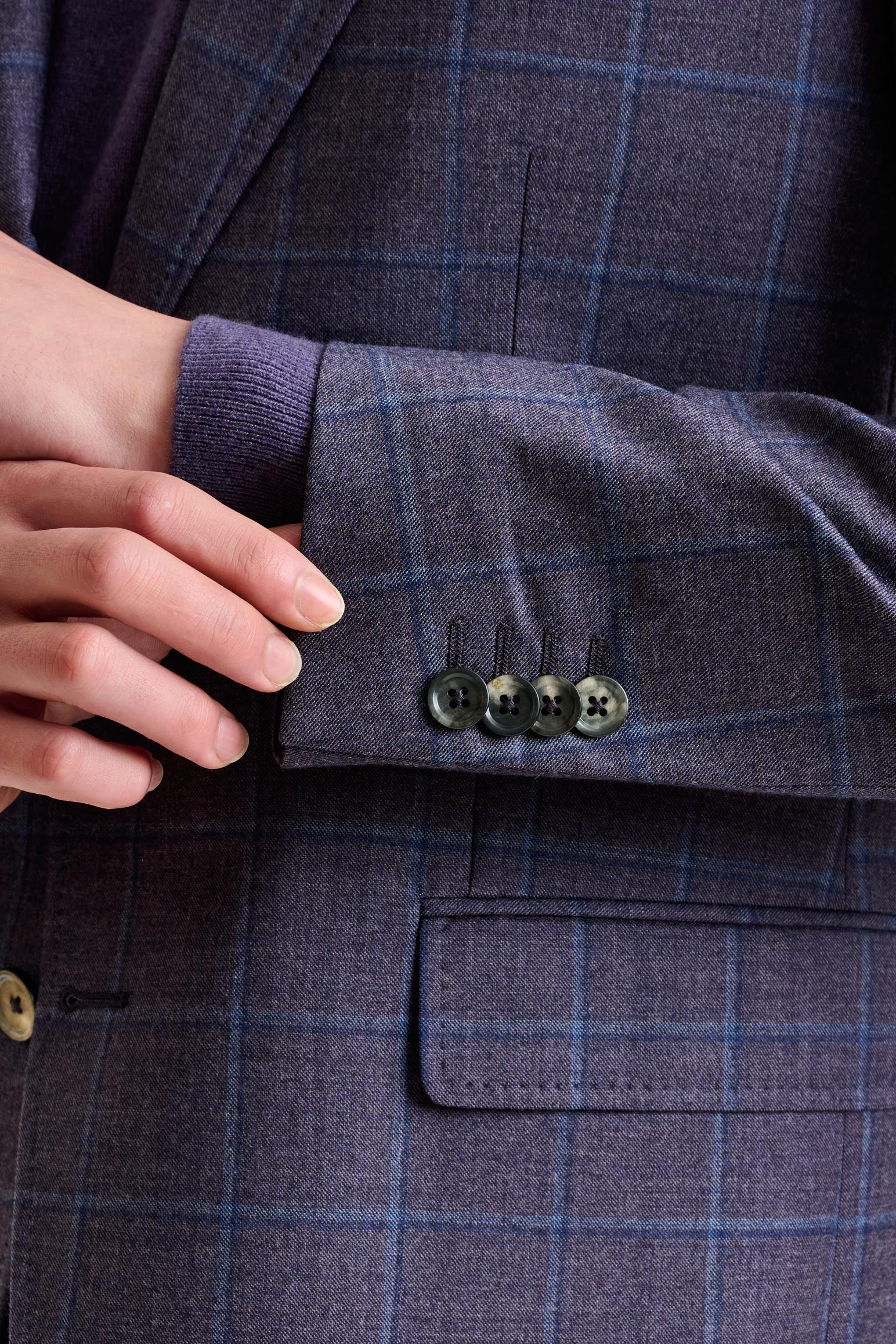 Purple Super 130's Wool Soho Jacket Hybrid - Image 2
