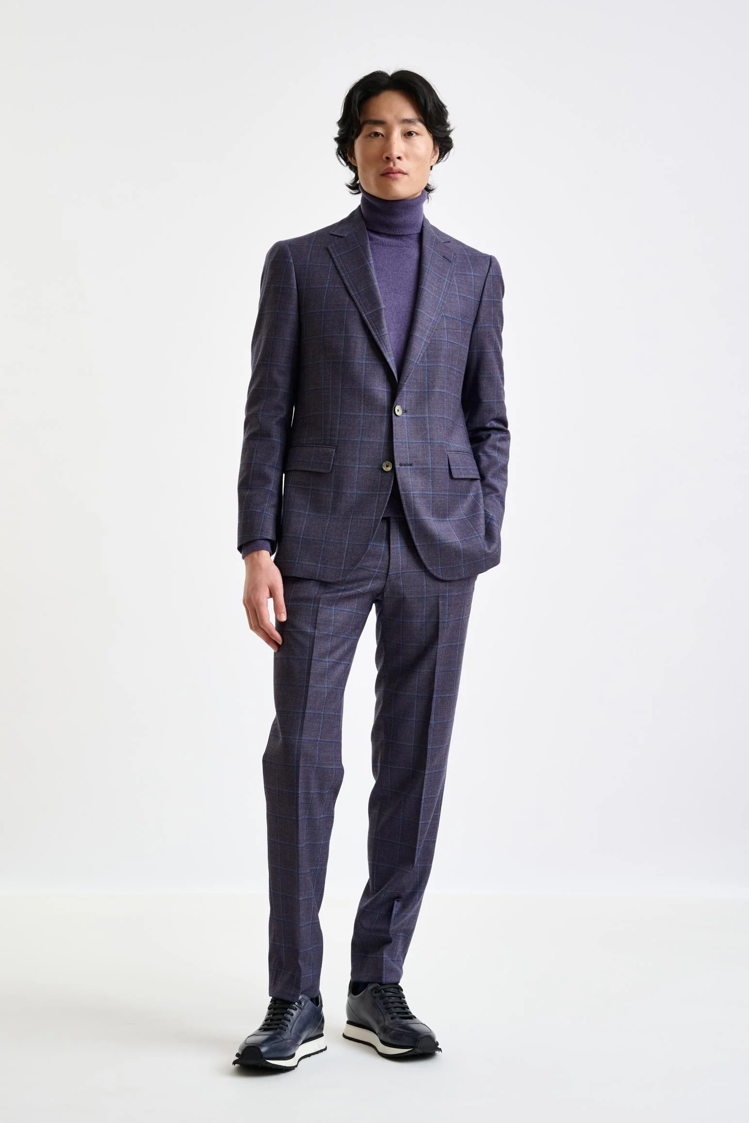 Purple Super 130's Wool Soho Jacket Hybrid - Image 6