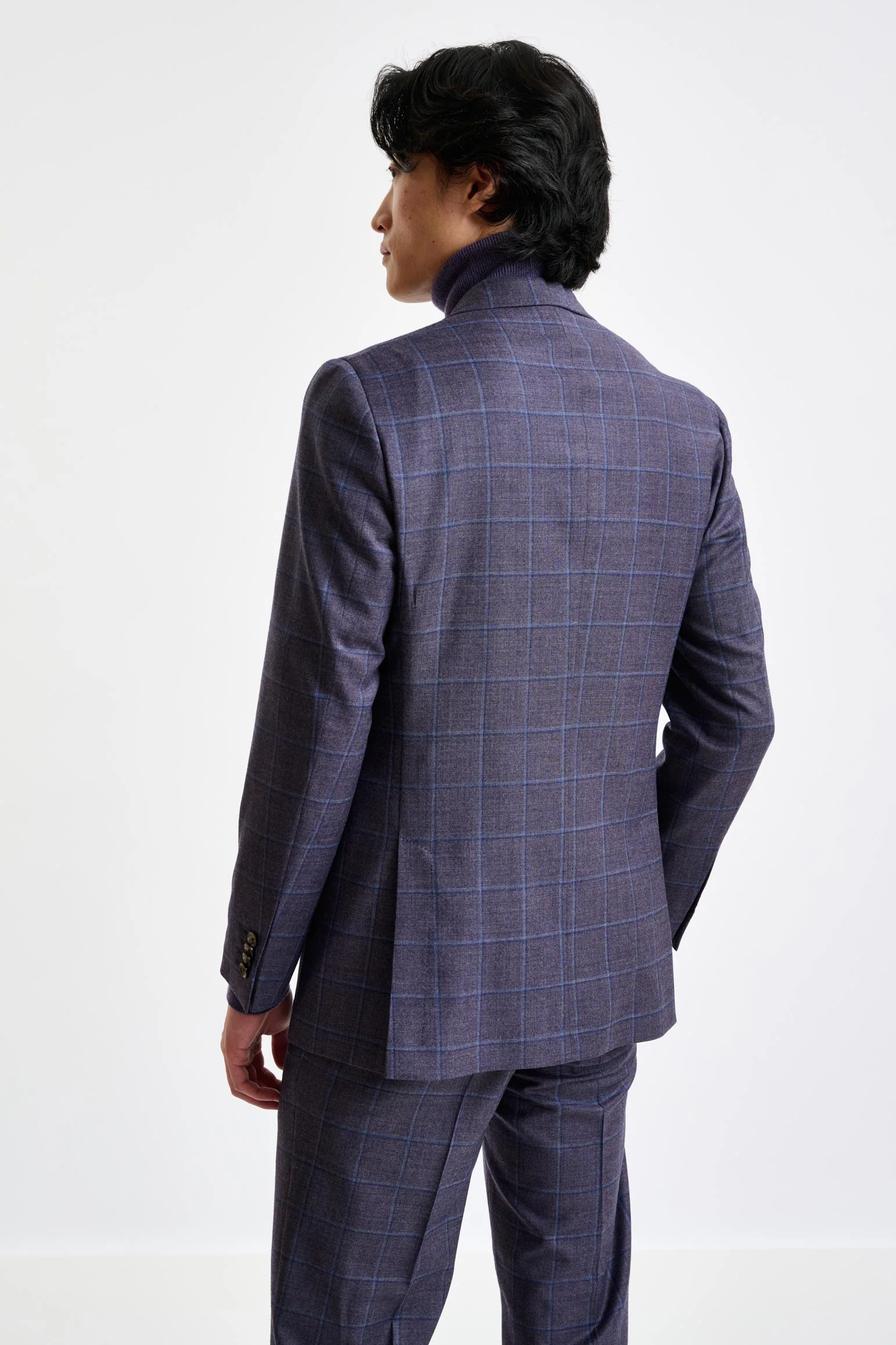 Purple Super 130's Wool Soho Jacket Hybrid - Image 7