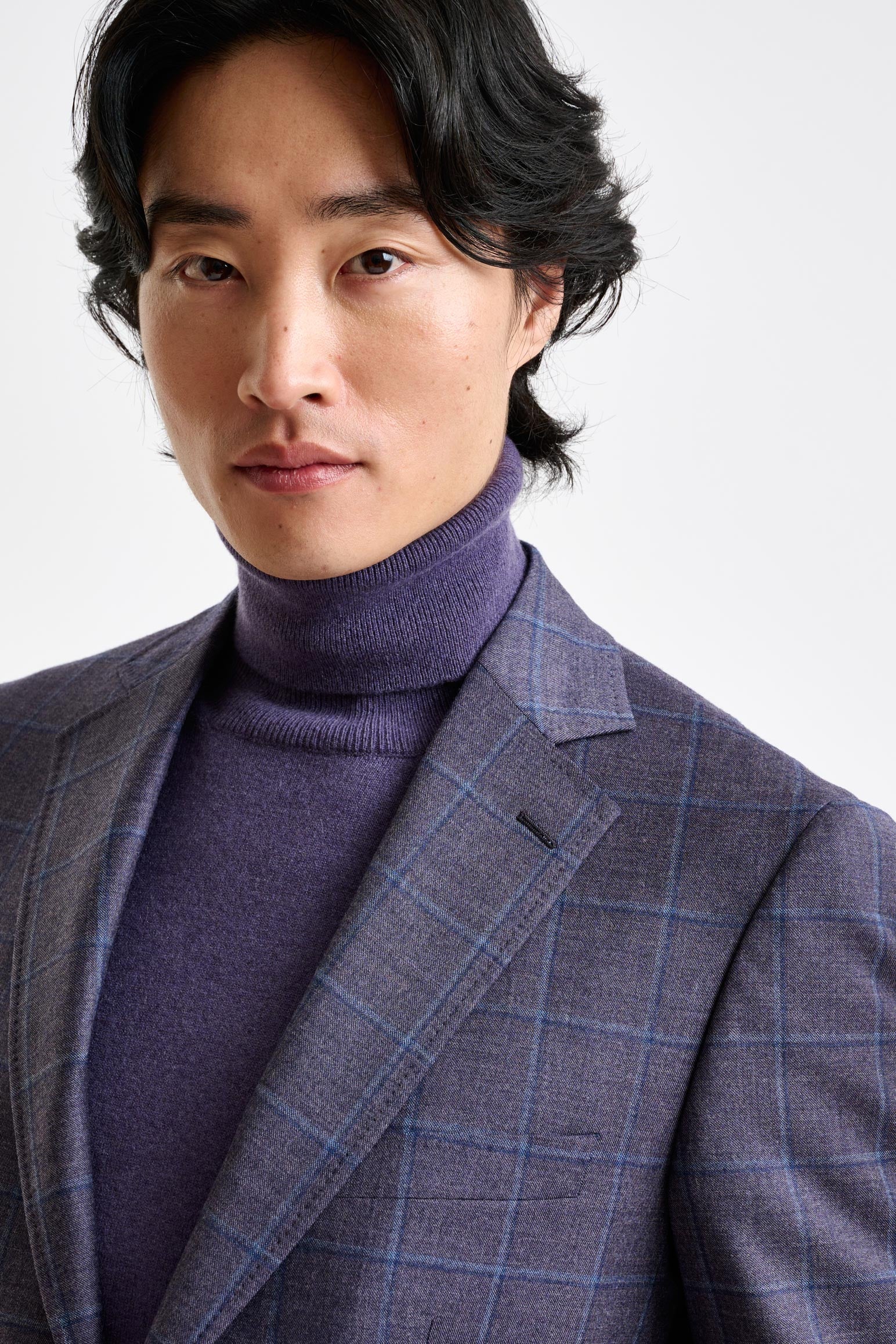 Purple Super 130's Wool Soho Jacket Hybrid - Image 8
