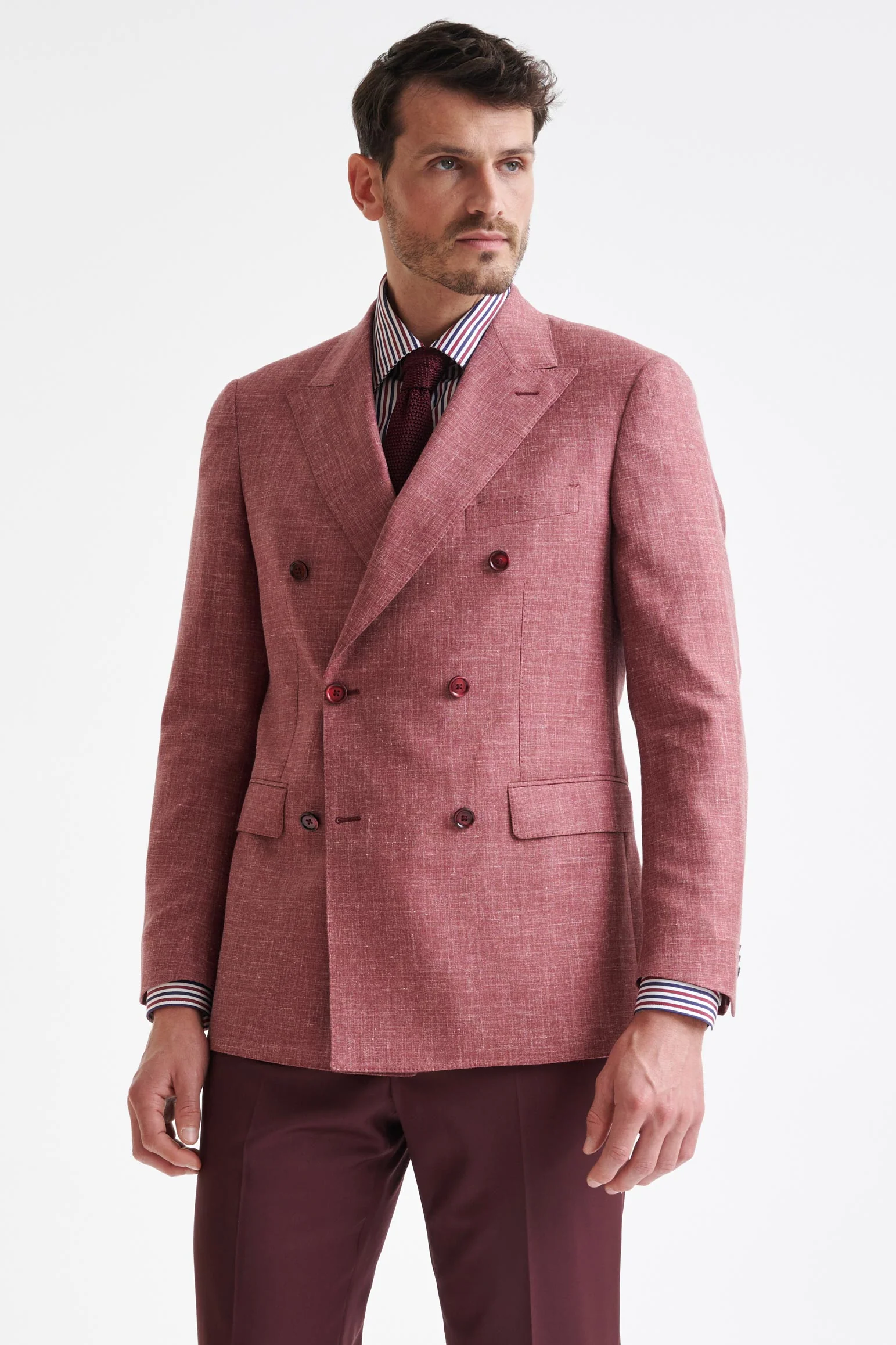 Raspberry Wool & Silk Soho Jacket Amalfi Trend