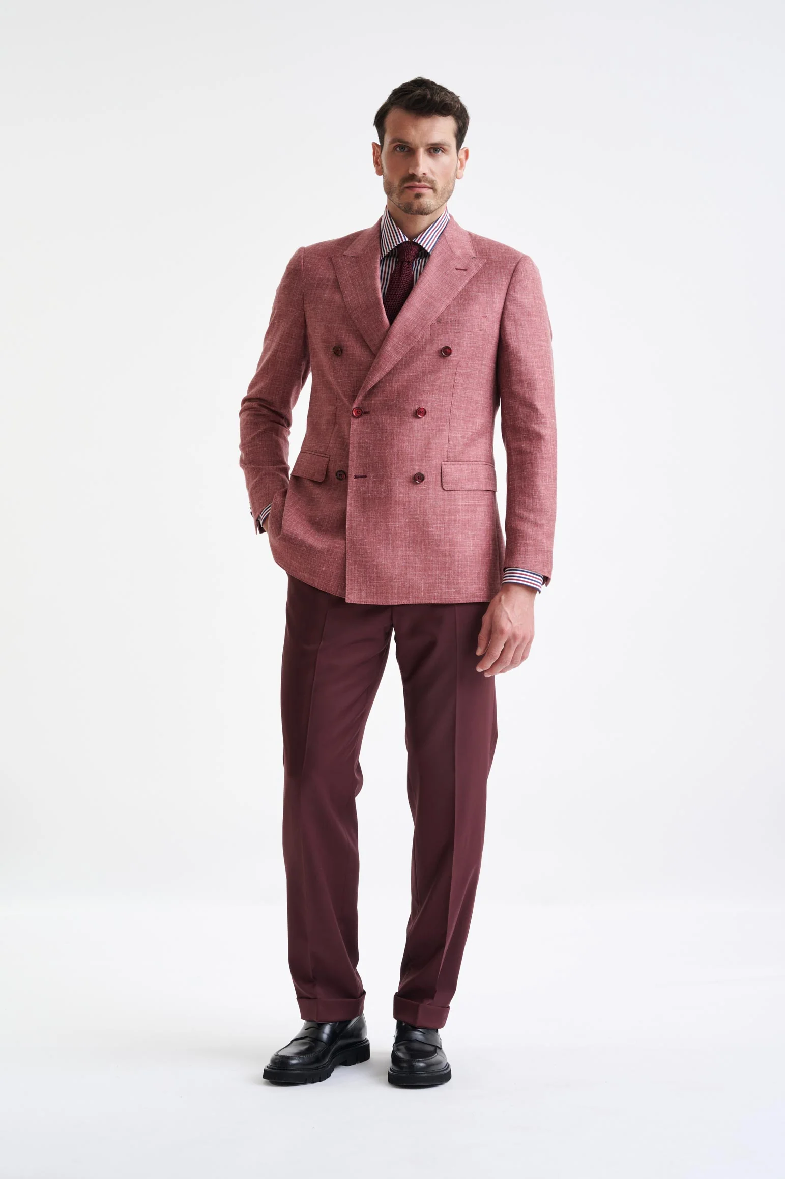 Raspberry Wool & Silk Soho Jacket Amalfi Trend - Image 6