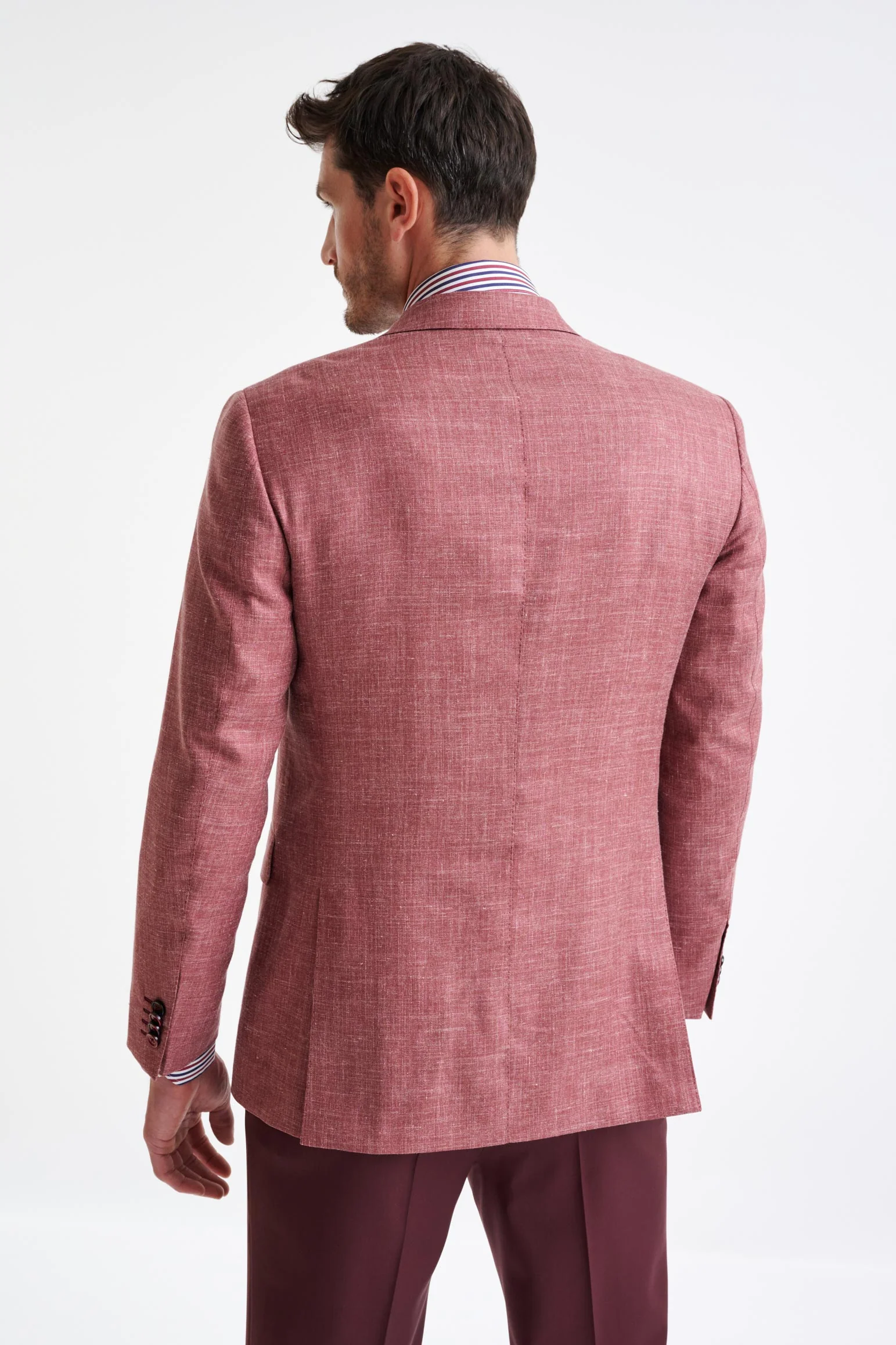Raspberry Wool & Silk Soho Jacket Amalfi Trend - Image 8