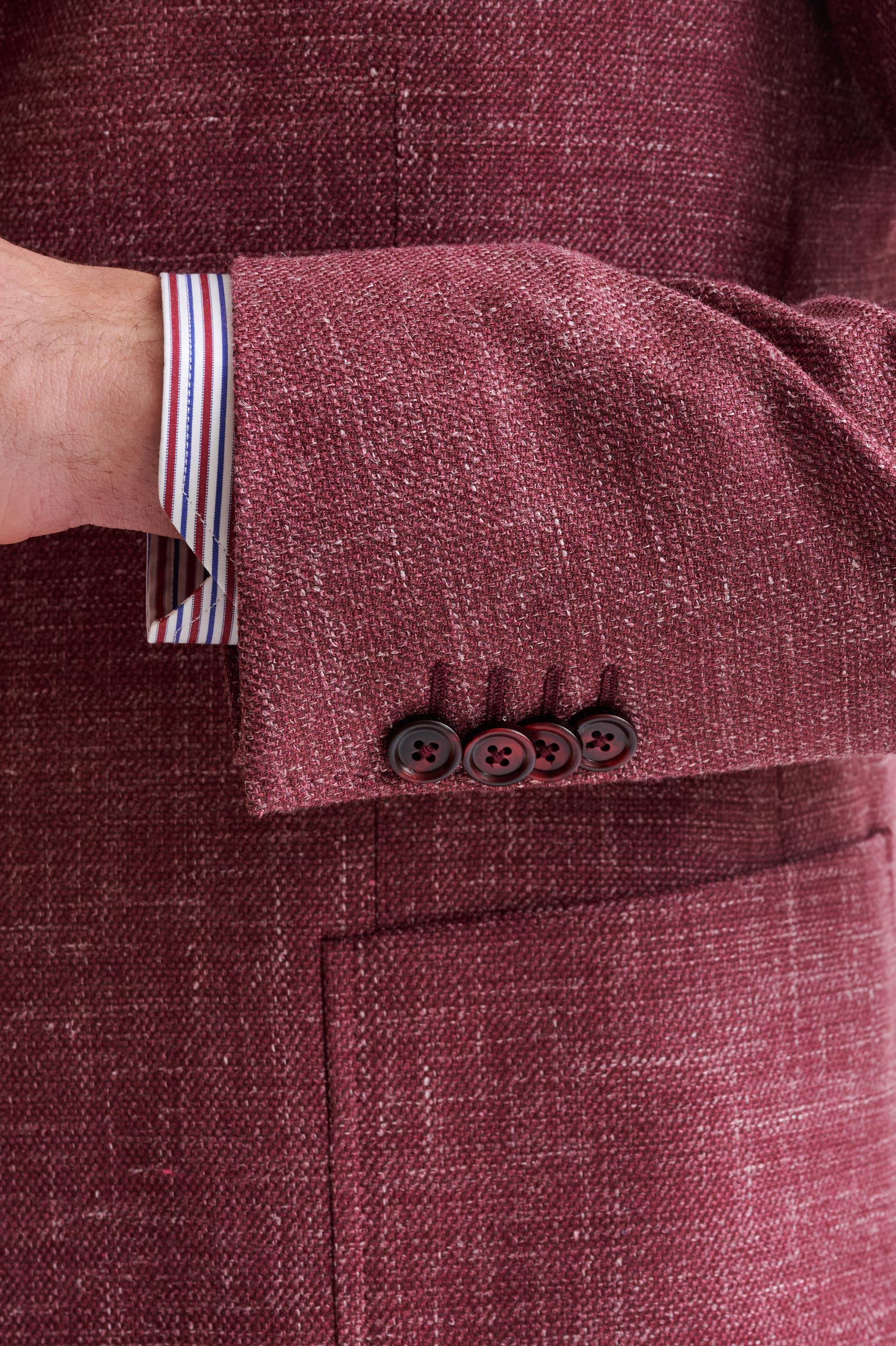 Raspberry Wool & Silk Kenton Jacket Amalfi Trend - Image 2