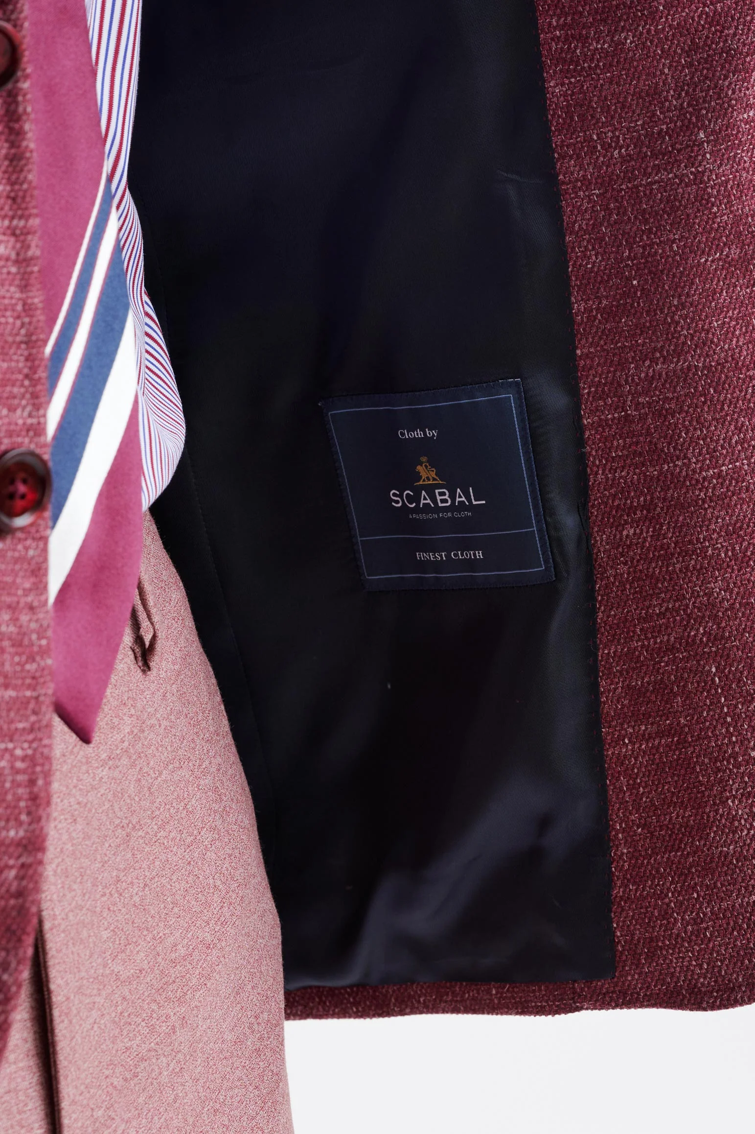 Raspberry Wool & Silk Kenton Jacket Amalfi Trend - Image 4