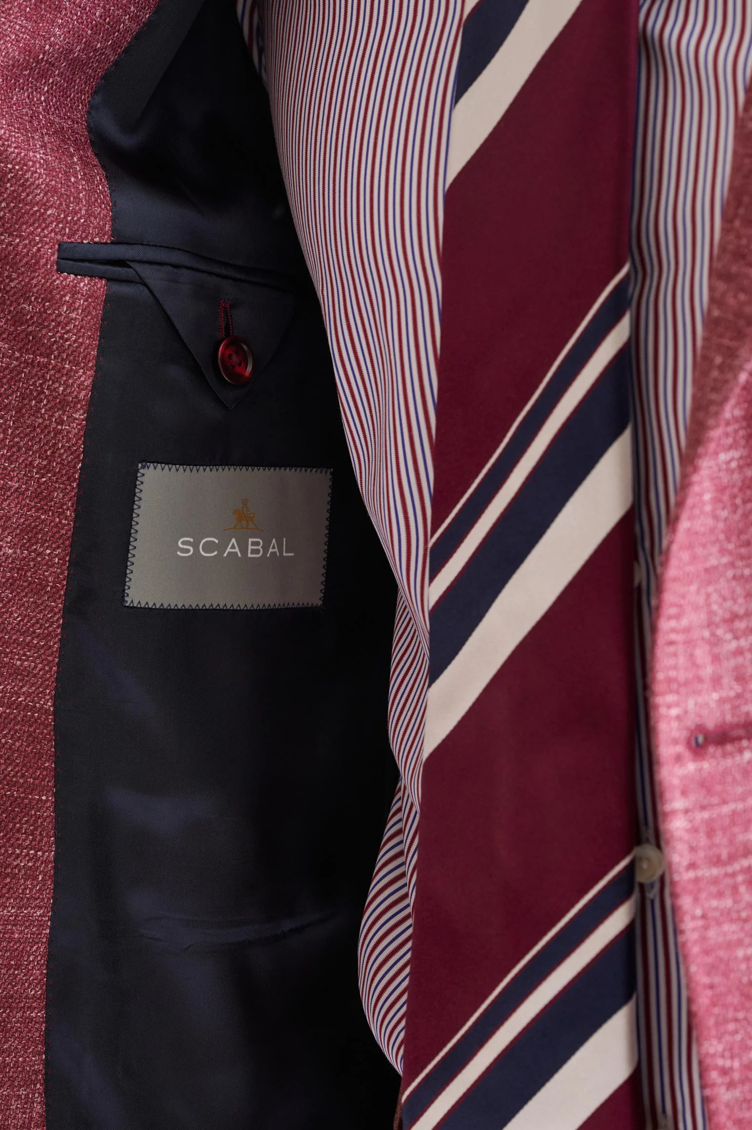 Raspberry Wool & Silk Kenton Jacket Amalfi Trend - Image 5