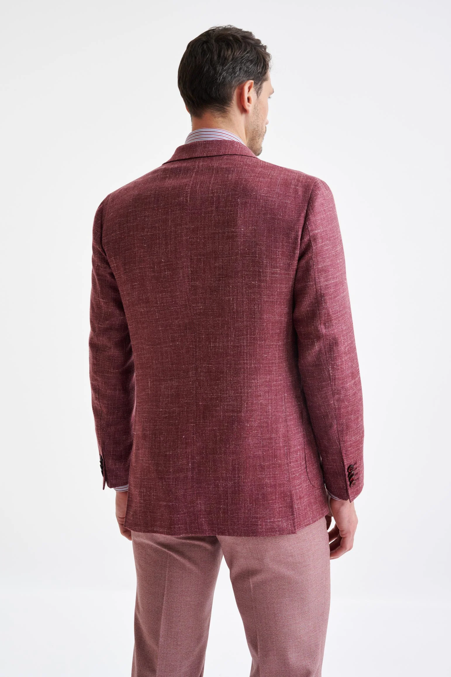 Raspberry Wool & Silk Kenton Jacket Amalfi Trend - Image 8