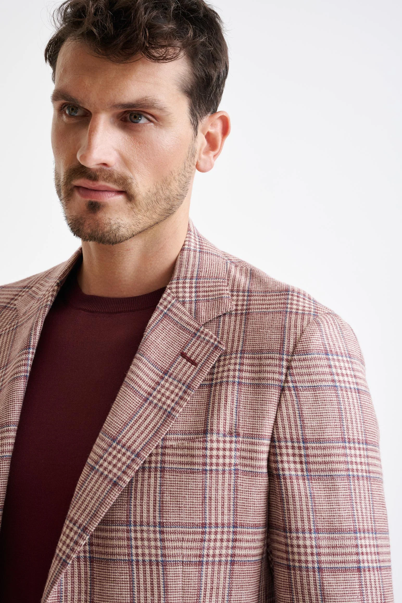 Raspberry Wool & Silk Kensington Jacket Amalfi Trend - Image 7
