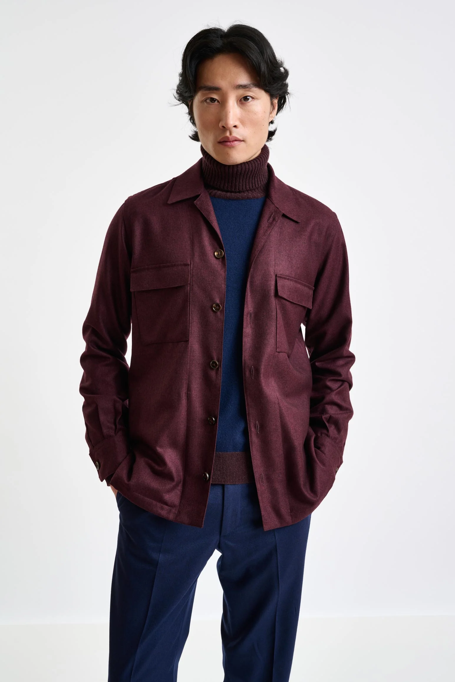 Red 100% Cashmere Overshirt Bliss