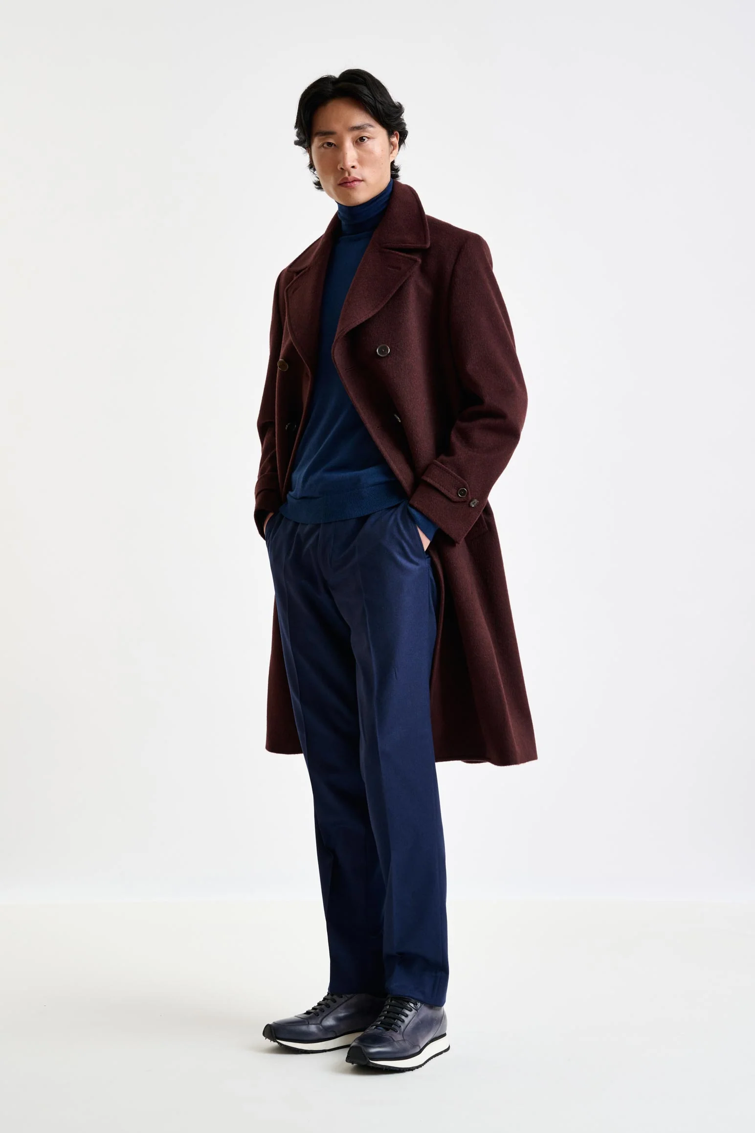 Red 100% Cashmere Sheffield Overcoat Zeus - Image 3