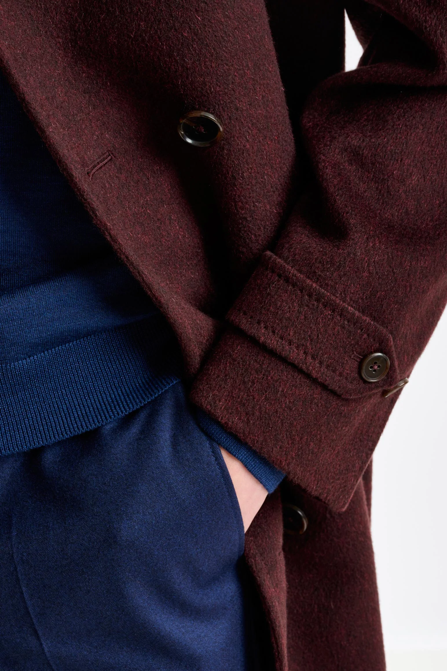 Red 100% Cashmere Sheffield Overcoat Zeus - Image 4