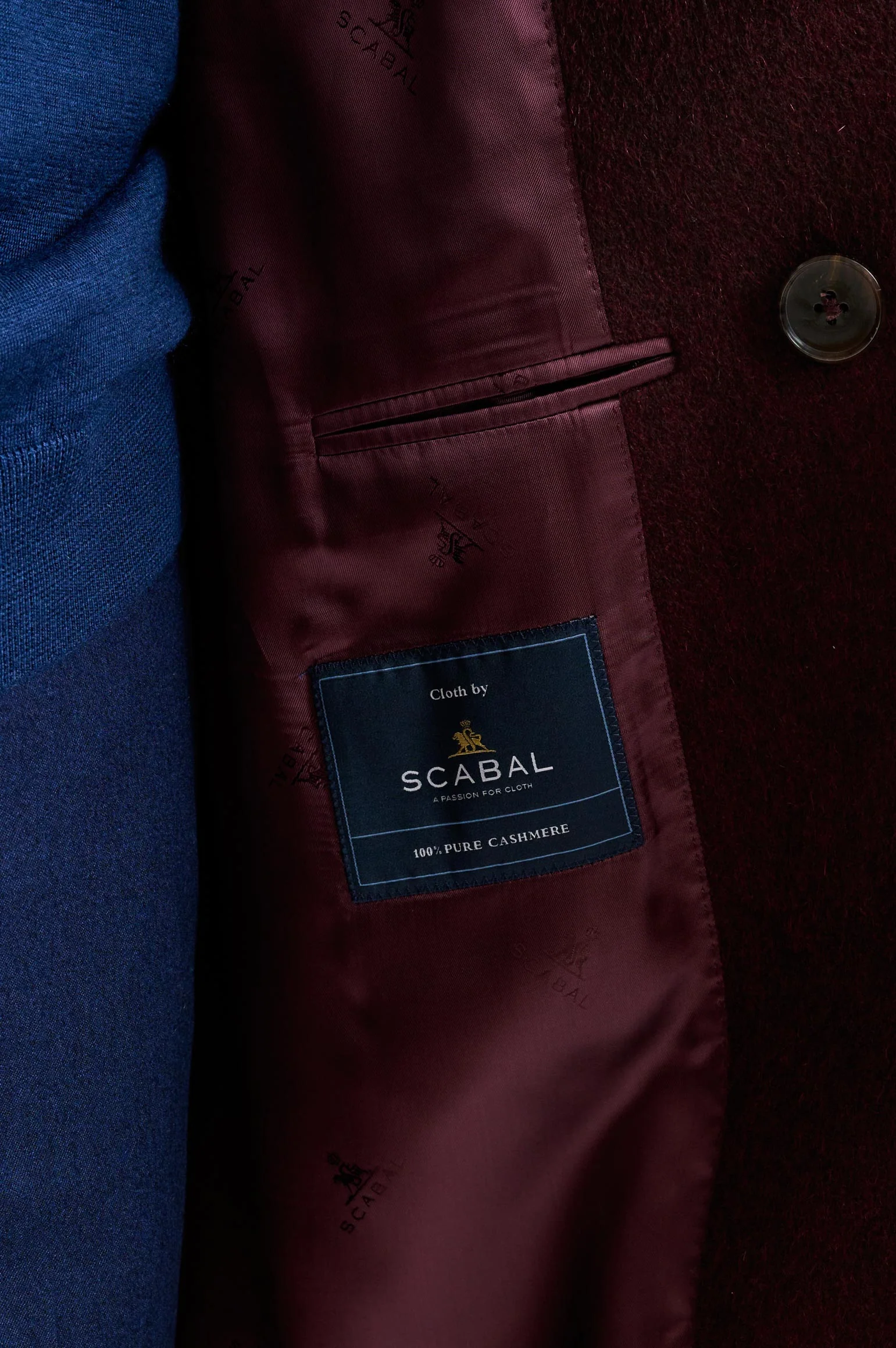 Red 100% Cashmere Sheffield Overcoat Zeus - Image 6
