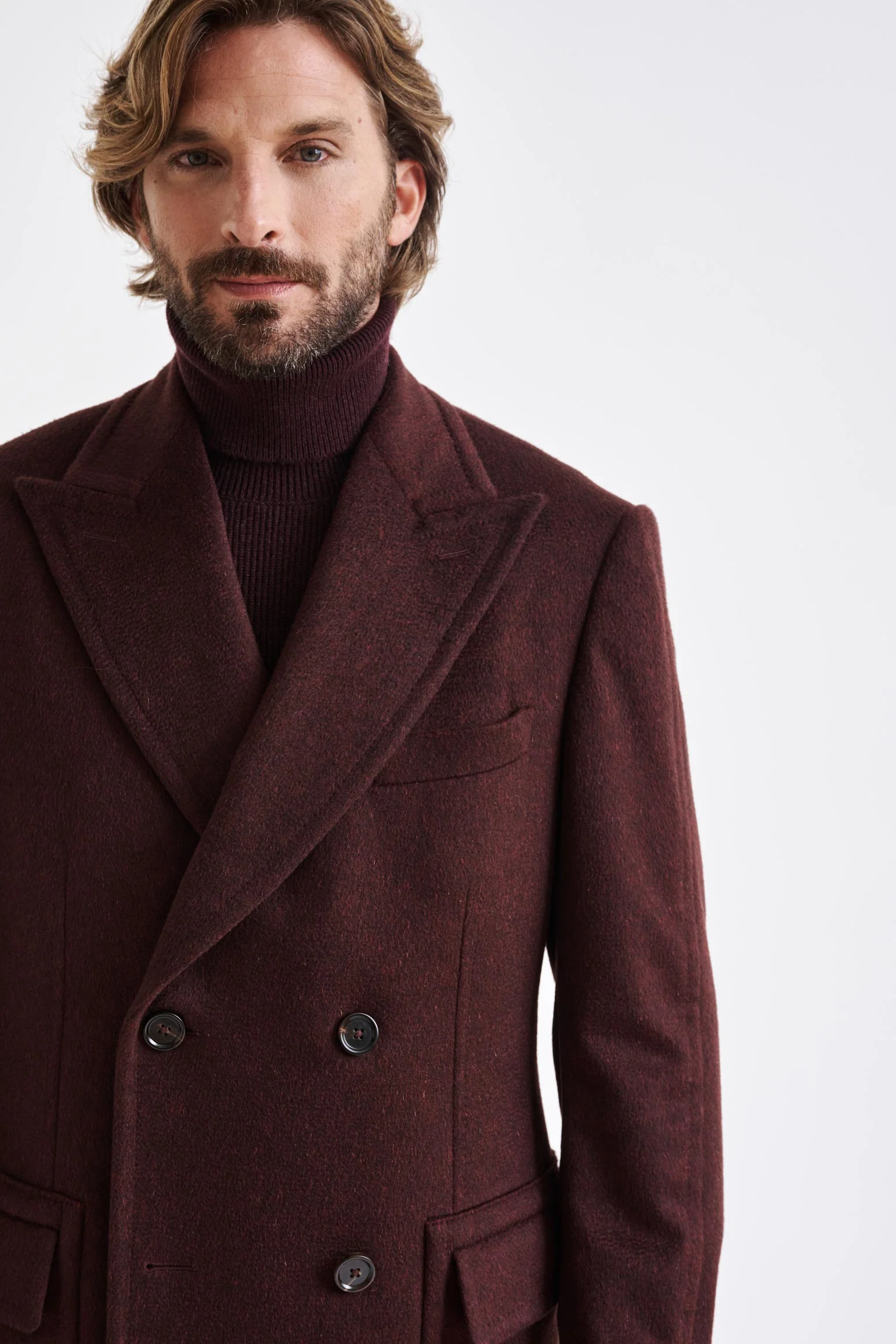 Red 100% Cashmere Winchester Overcoat Zeus - Image 3