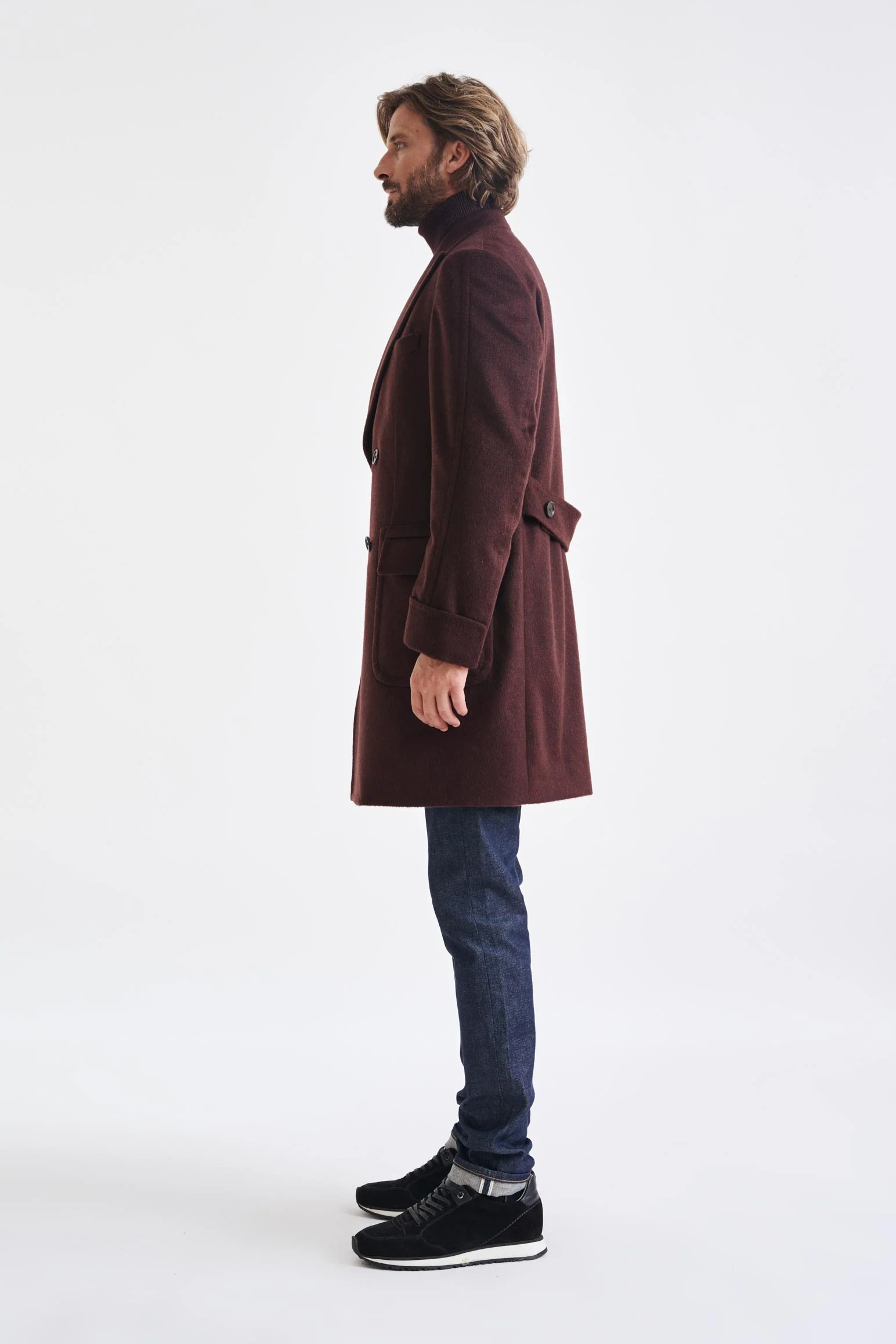 Red 100% Cashmere Winchester Overcoat Zeus - Image 4