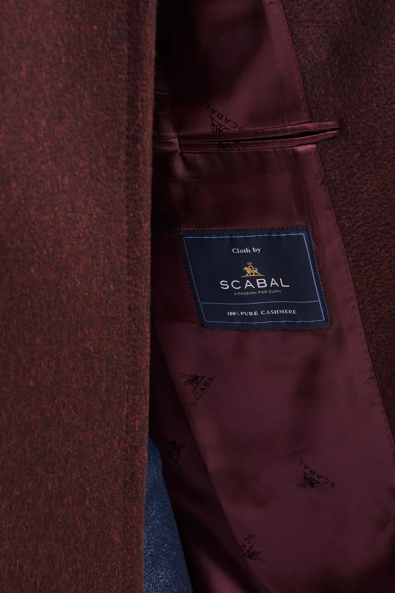 Red 100% Cashmere Winchester Overcoat Zeus - Image 6