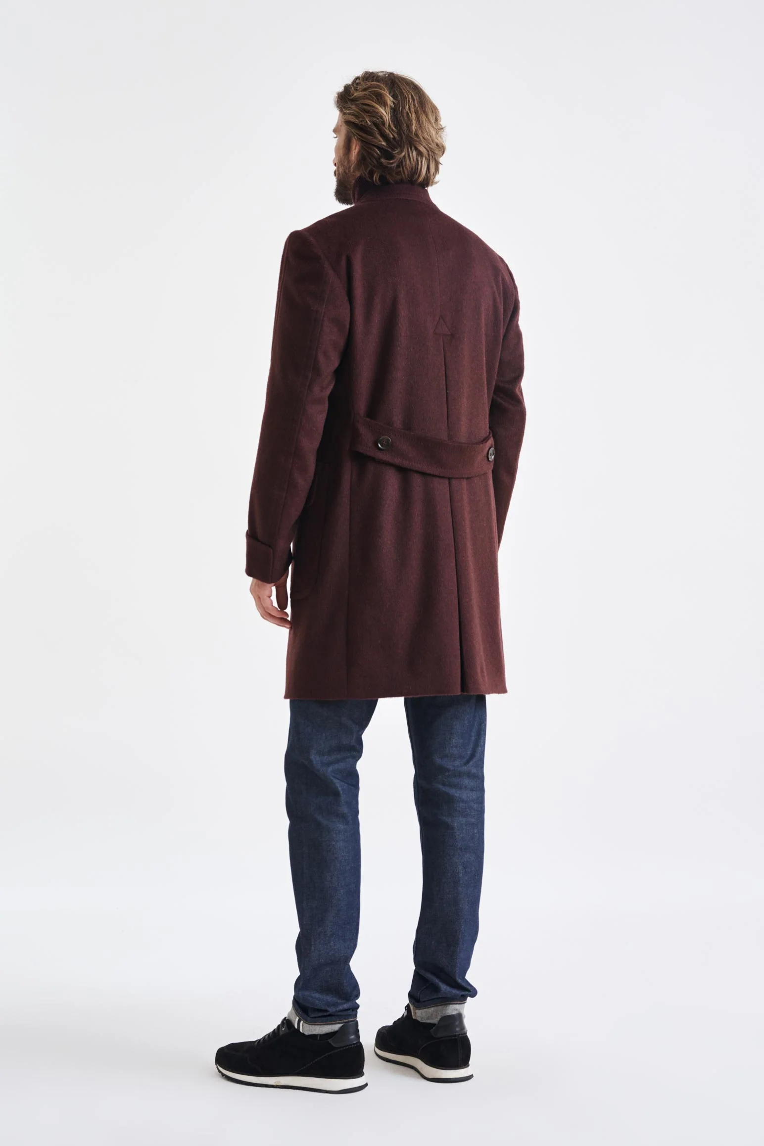 Red 100% Cashmere Winchester Overcoat Zeus - Image 8