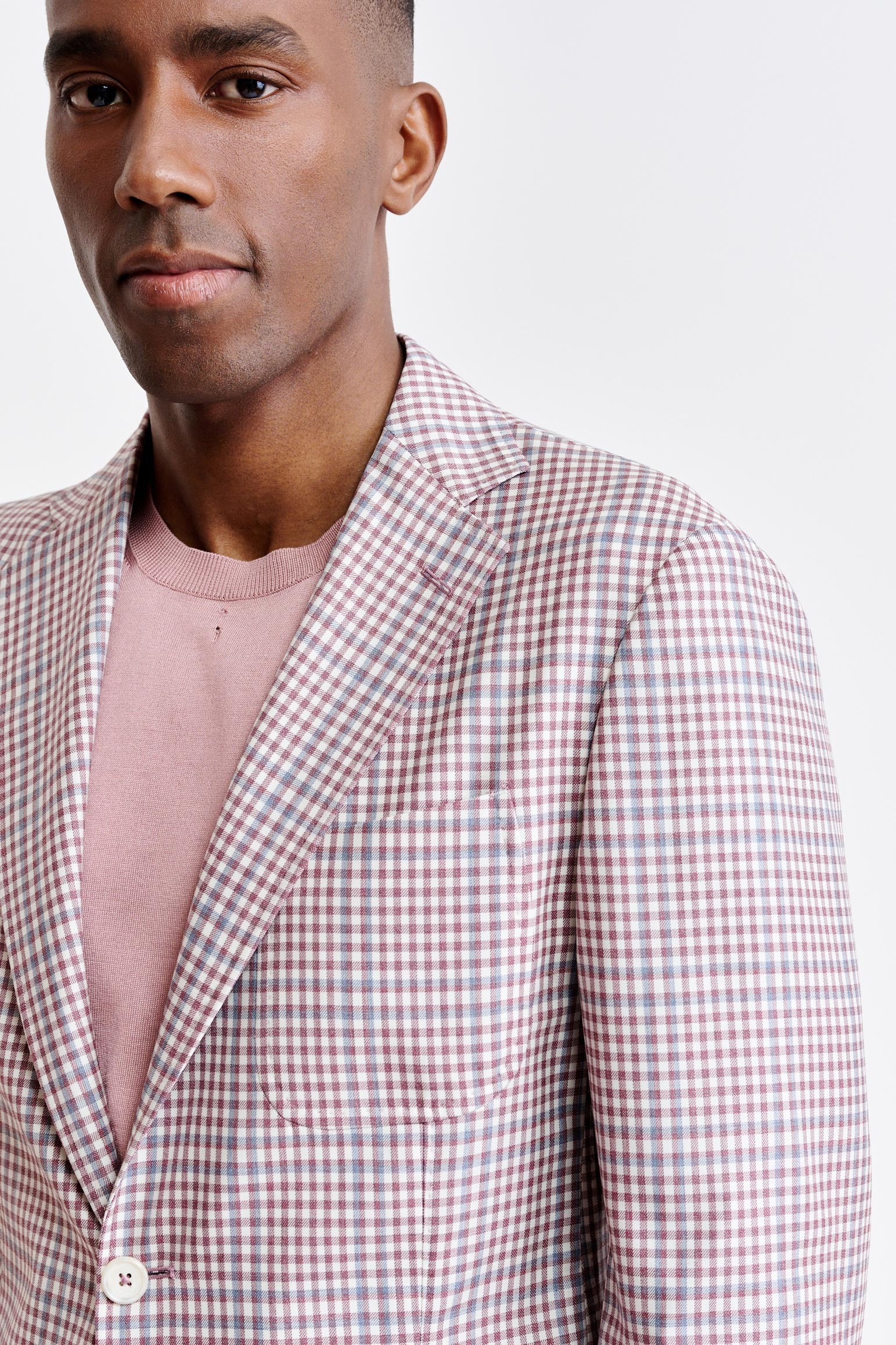 Red 100% Wool Super 130's Kenton Light Jacket Riviera Trend - Image 5