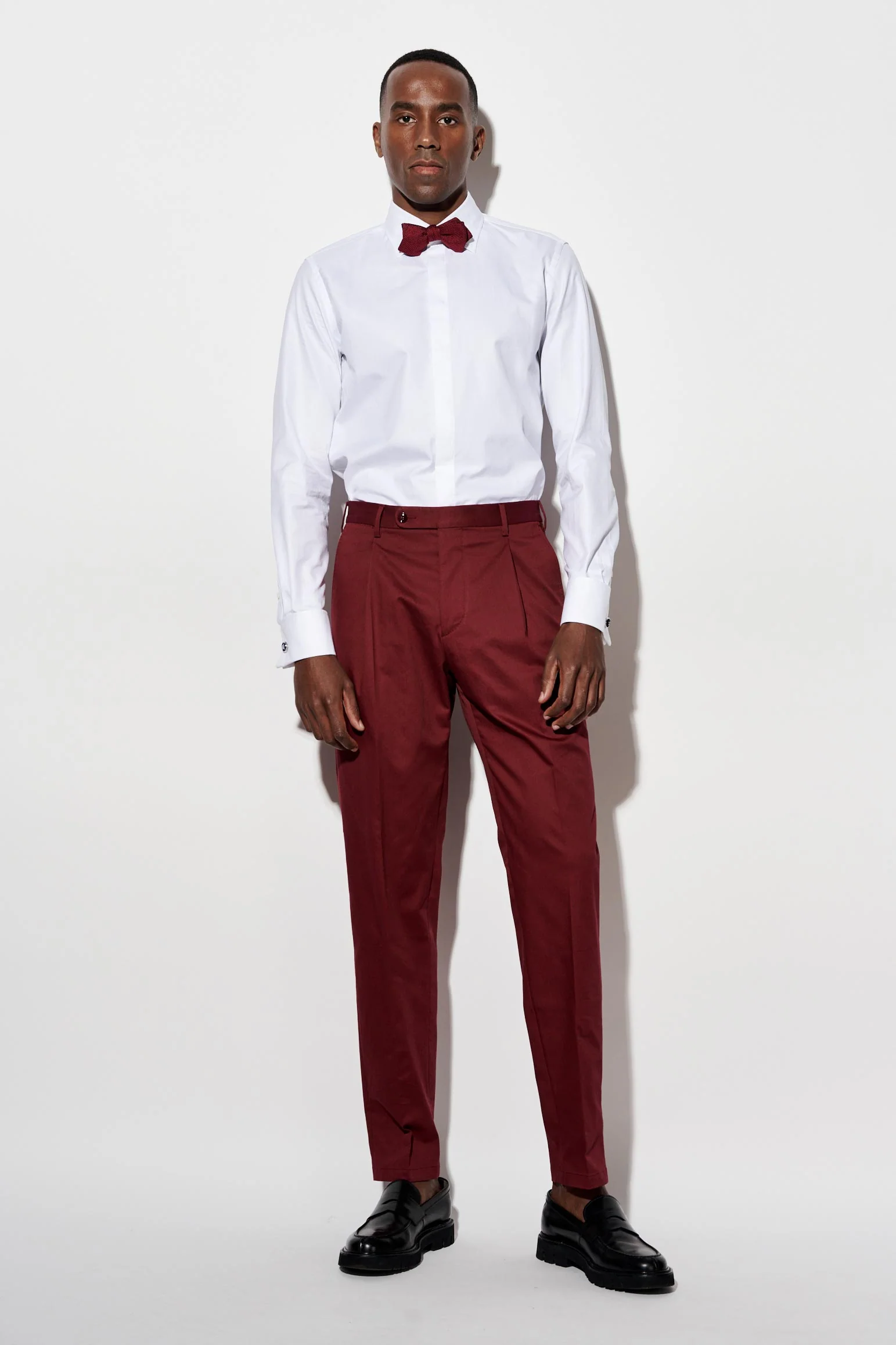 Red Cotton Xander Trousers Cashmere Cotton - Image 2