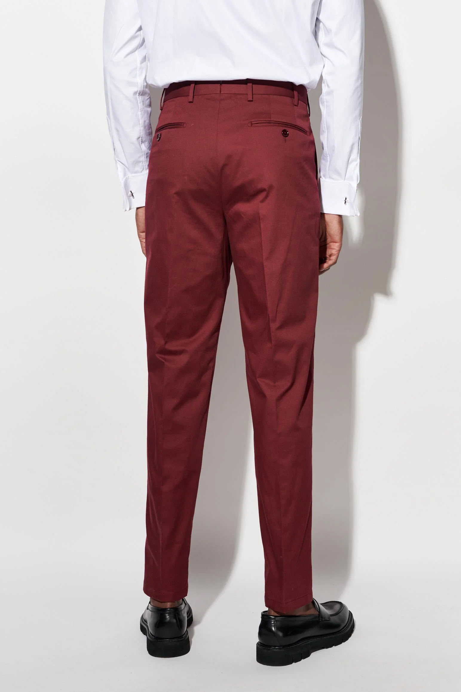 Red Cotton Xander Trousers Cashmere Cotton - Image 5