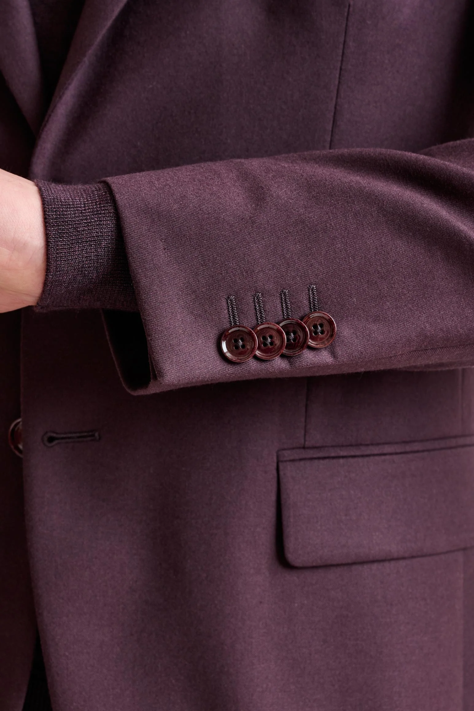 Red Super 160's Wool Kenton Suit Magus - Image 2