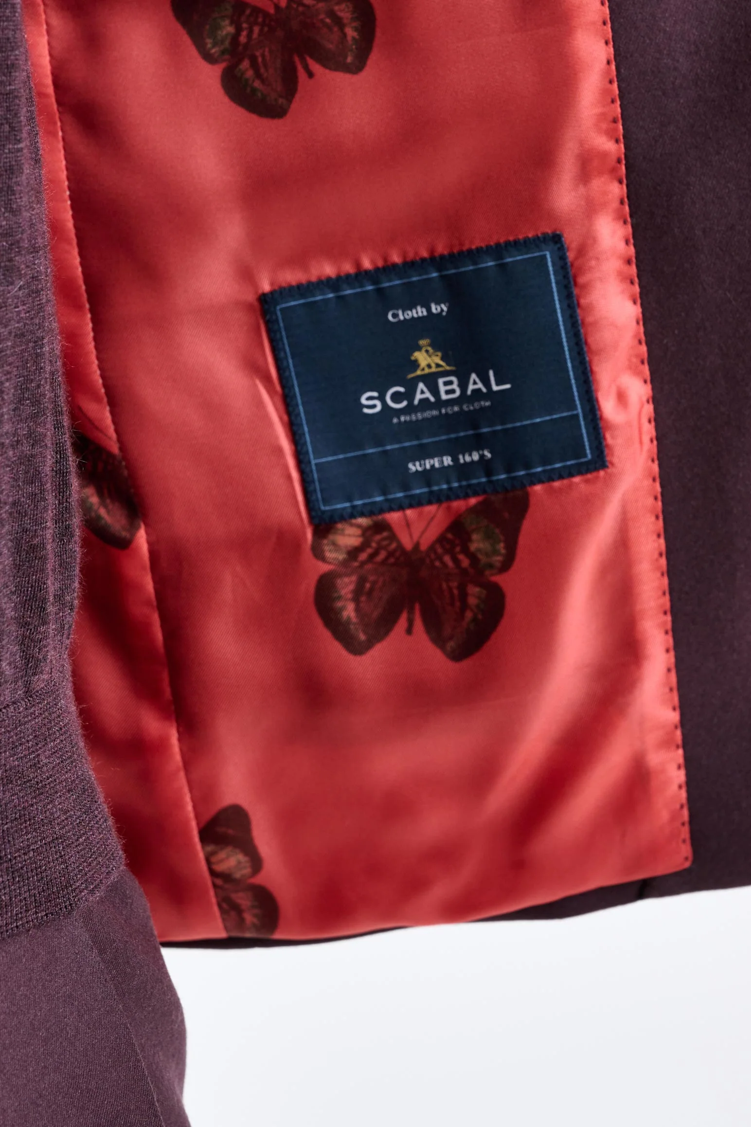 Red Super 160's Wool Kenton Suit Magus - Image 4