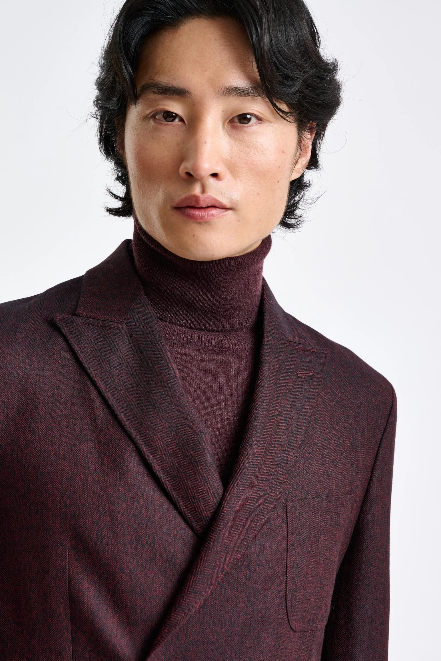 Red Super 100's Wool Kenton Jacket Sonata - Image 5