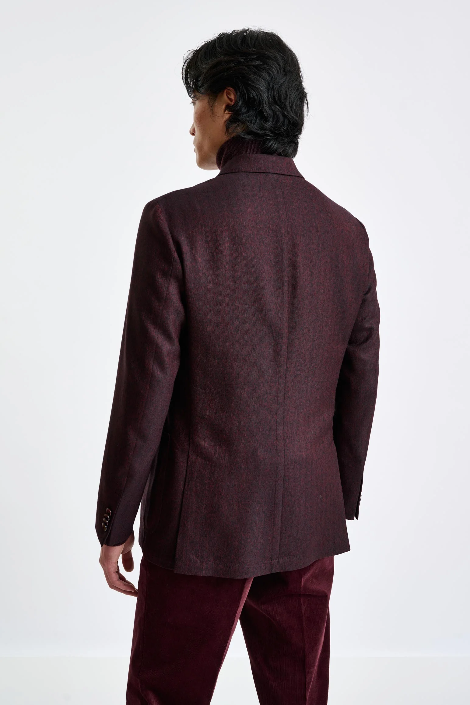 Red Super 100's Wool Kenton Jacket Sonata - Image 7