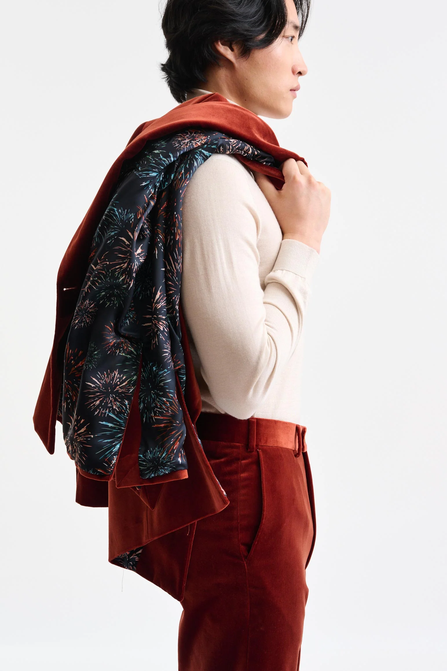 Rust Soho Jacket Fine Velvet - Image 2