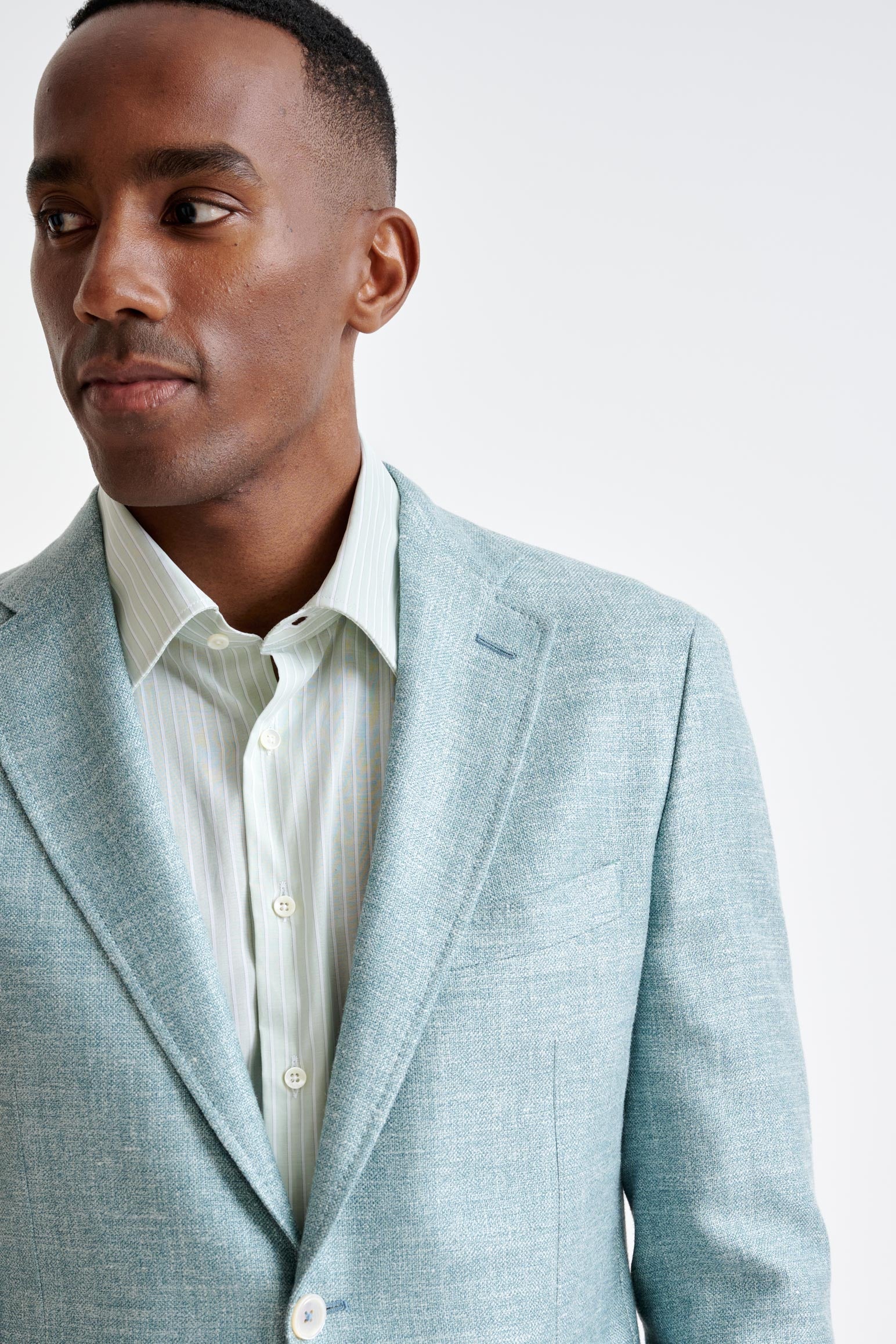 Sage Green Silk & Linen Kenton Jacket Amalfi Trend - Image 5