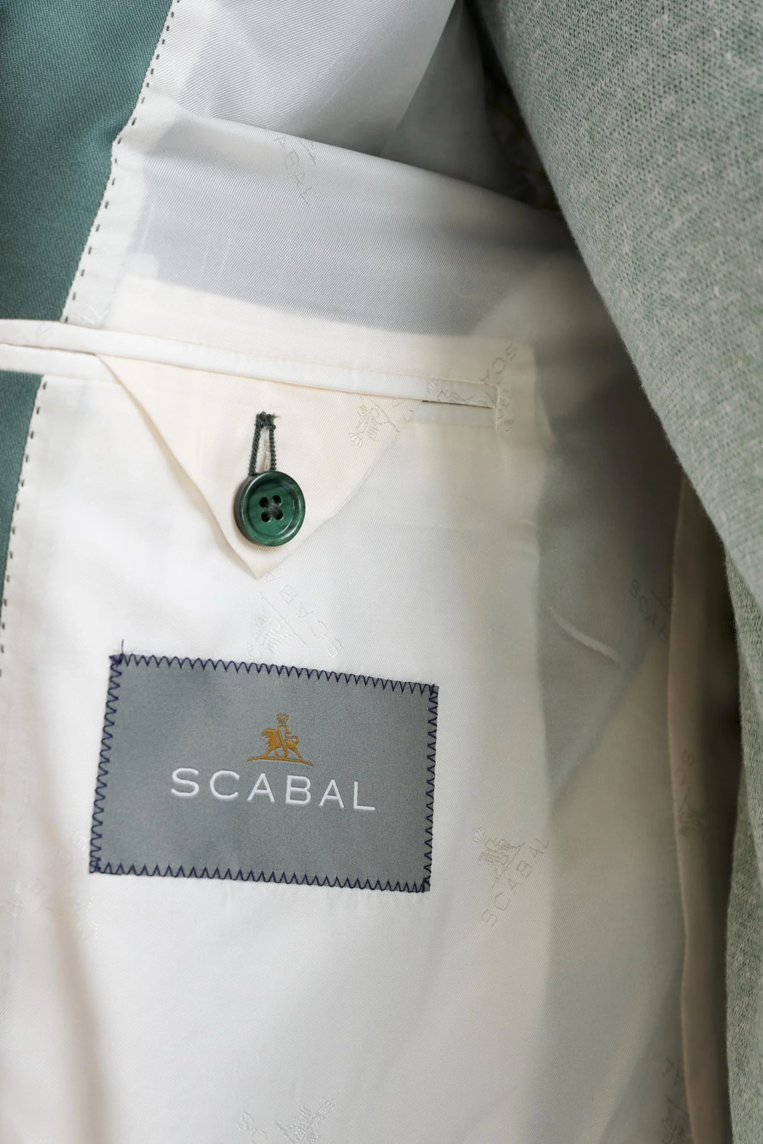 Sage Green Super 100's Wool Soho Jacket New Deluxe - Image 5