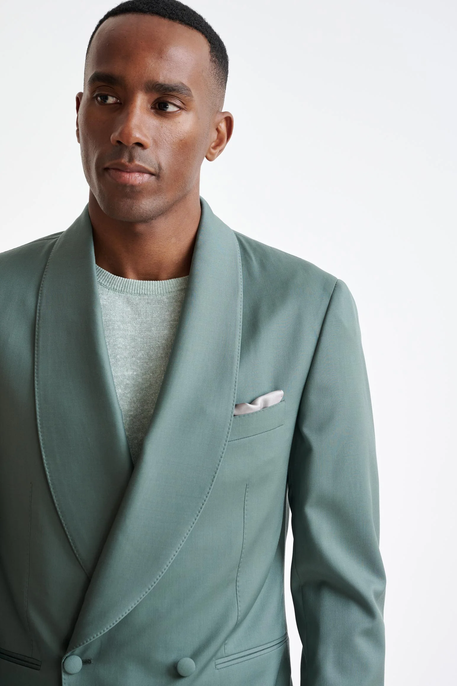 Sage Green Super 100's Wool Soho Jacket New Deluxe - Image 6