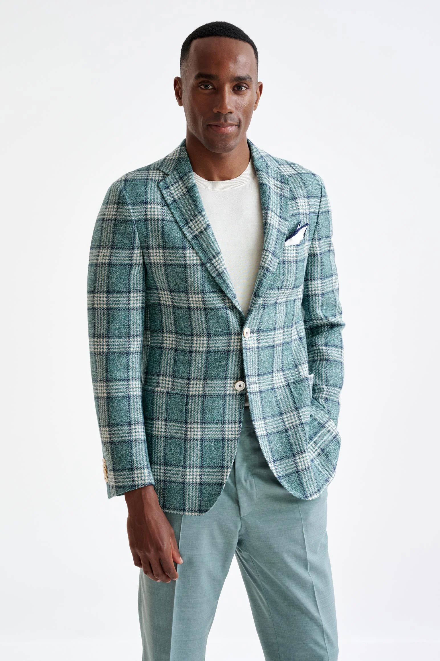 Sage Green Wool & Linen Kenton Jacket Amalfi Trend